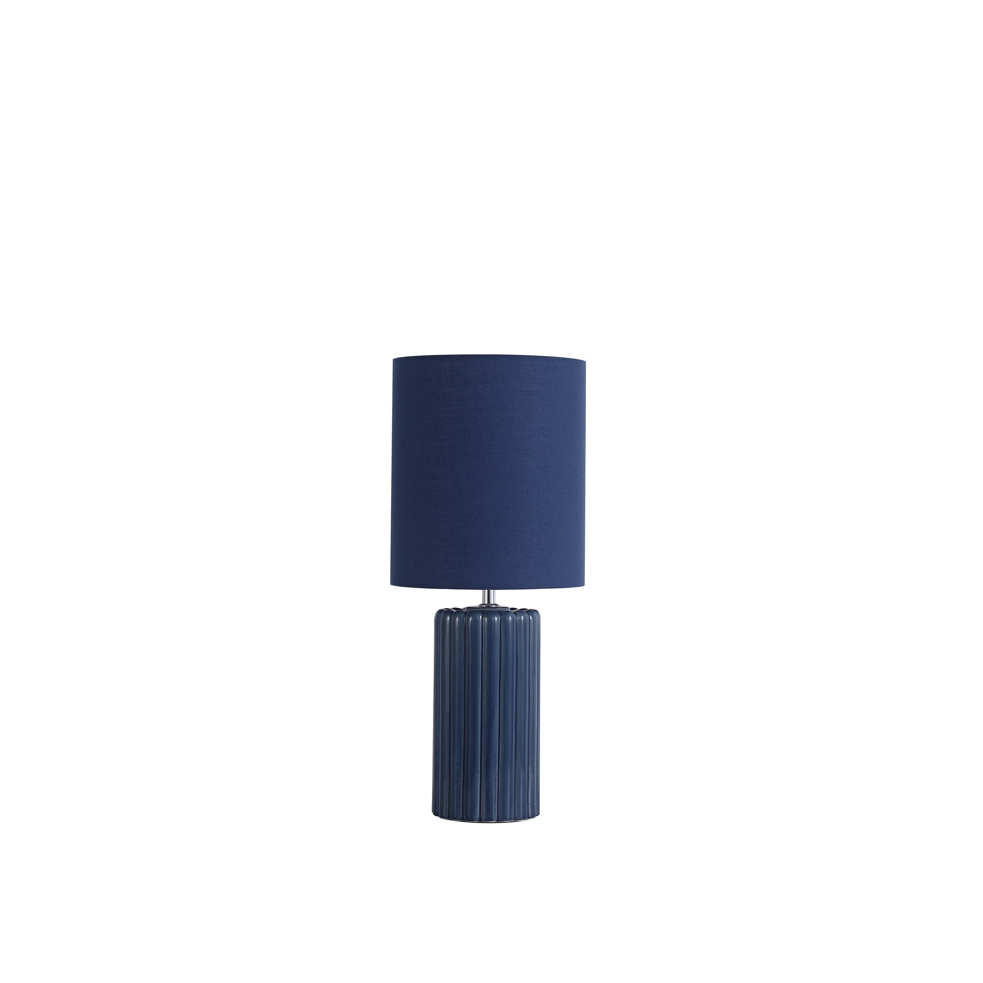 Groove 1Lt Table Lamp, Navy Blue with matching Shade