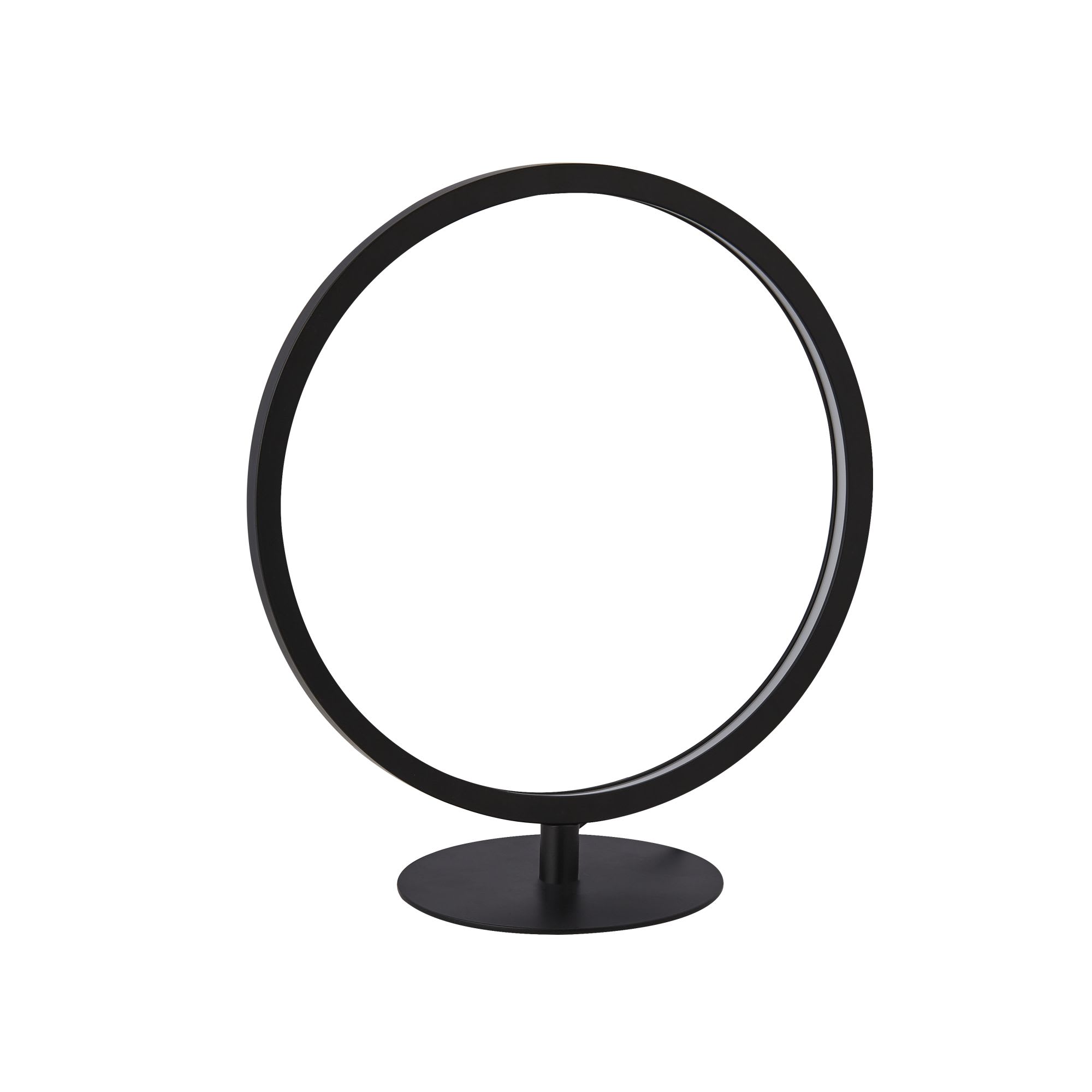Cirque Ring Table Lamp - Black Metal & Opal Silicon