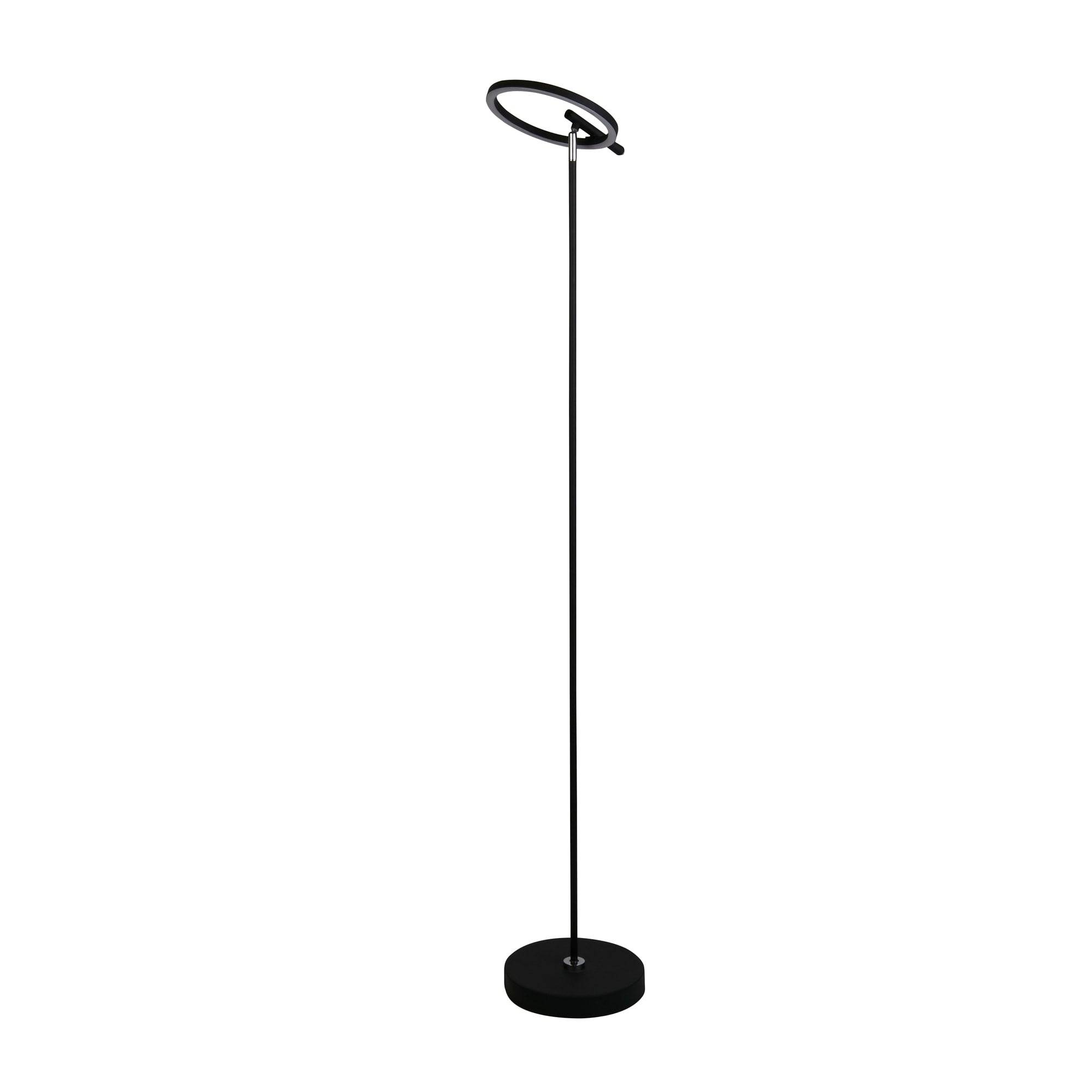 Space LED Floor Lamp, Black Metal