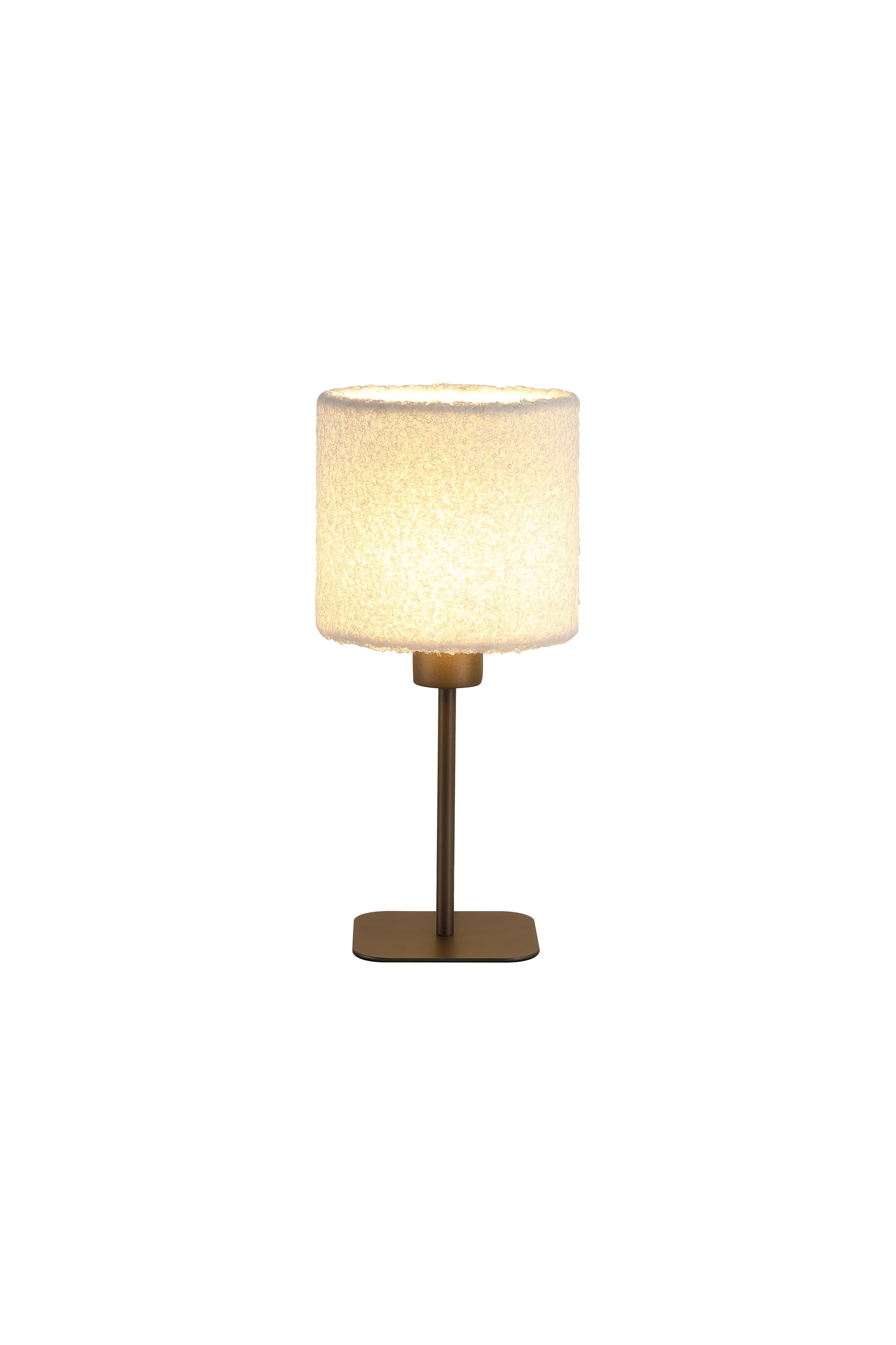 Chelsea 1Lt Table Lamp, Latte Metal with Plush Shade