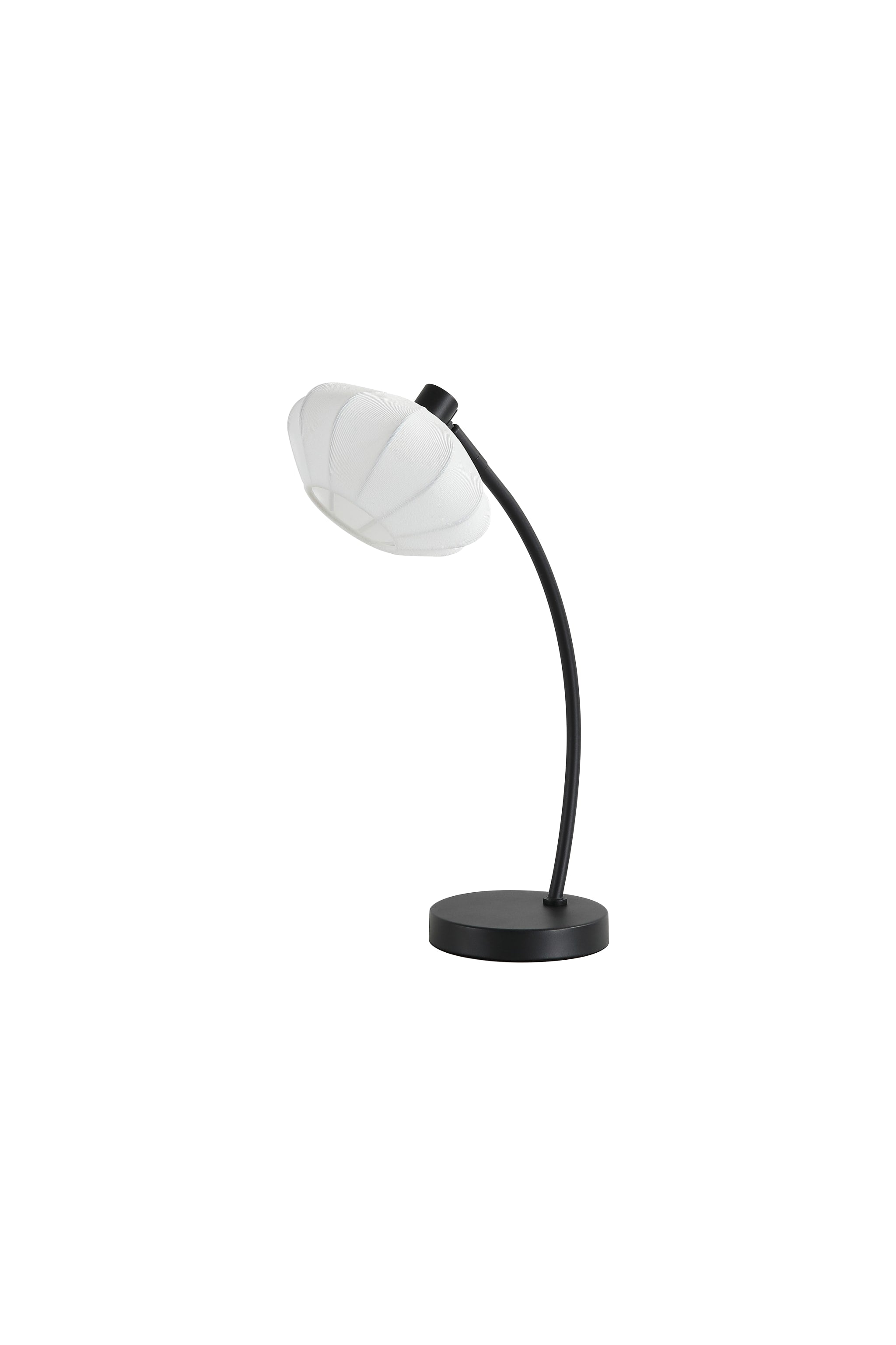 Radiant 1Lt Table Lamp, Black Metal with Soft Fabric Shade
