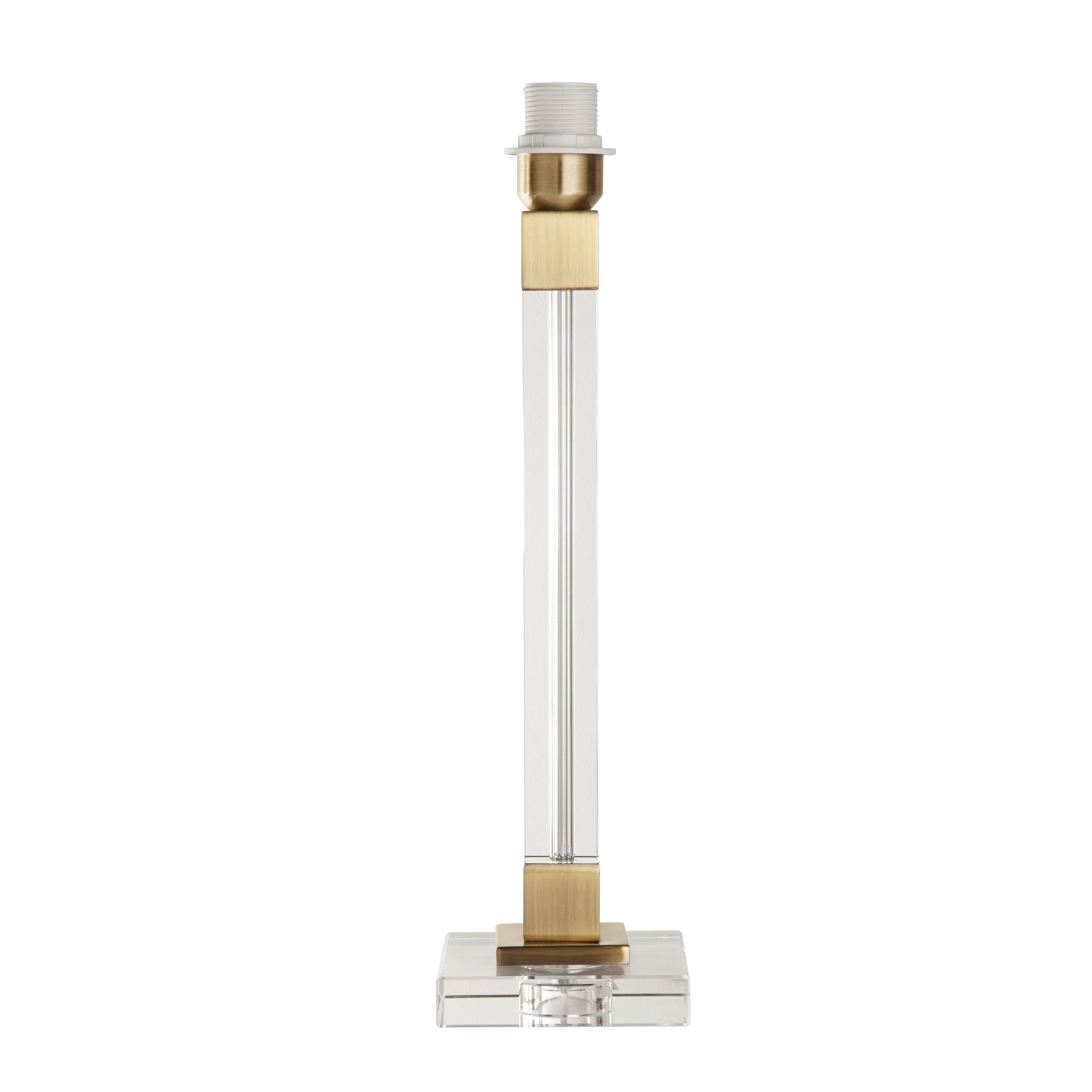 Base Only - Scarborough Table Lamp - Brass Metal & Crystal Brass