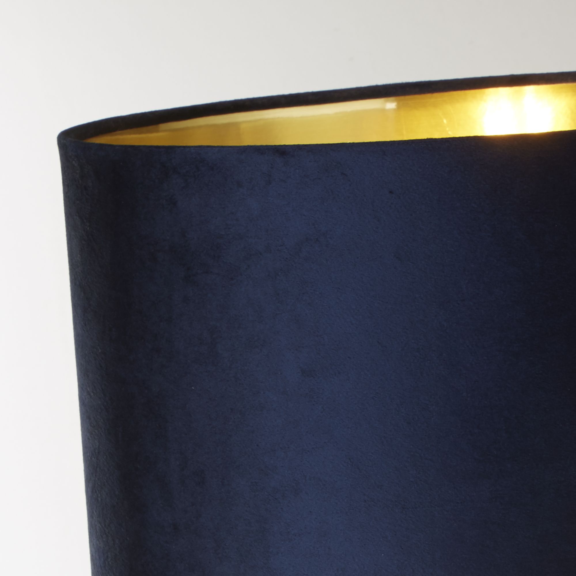 Scarborough Table Lamp - Crystal & Velvet Brass and Navy Velvet