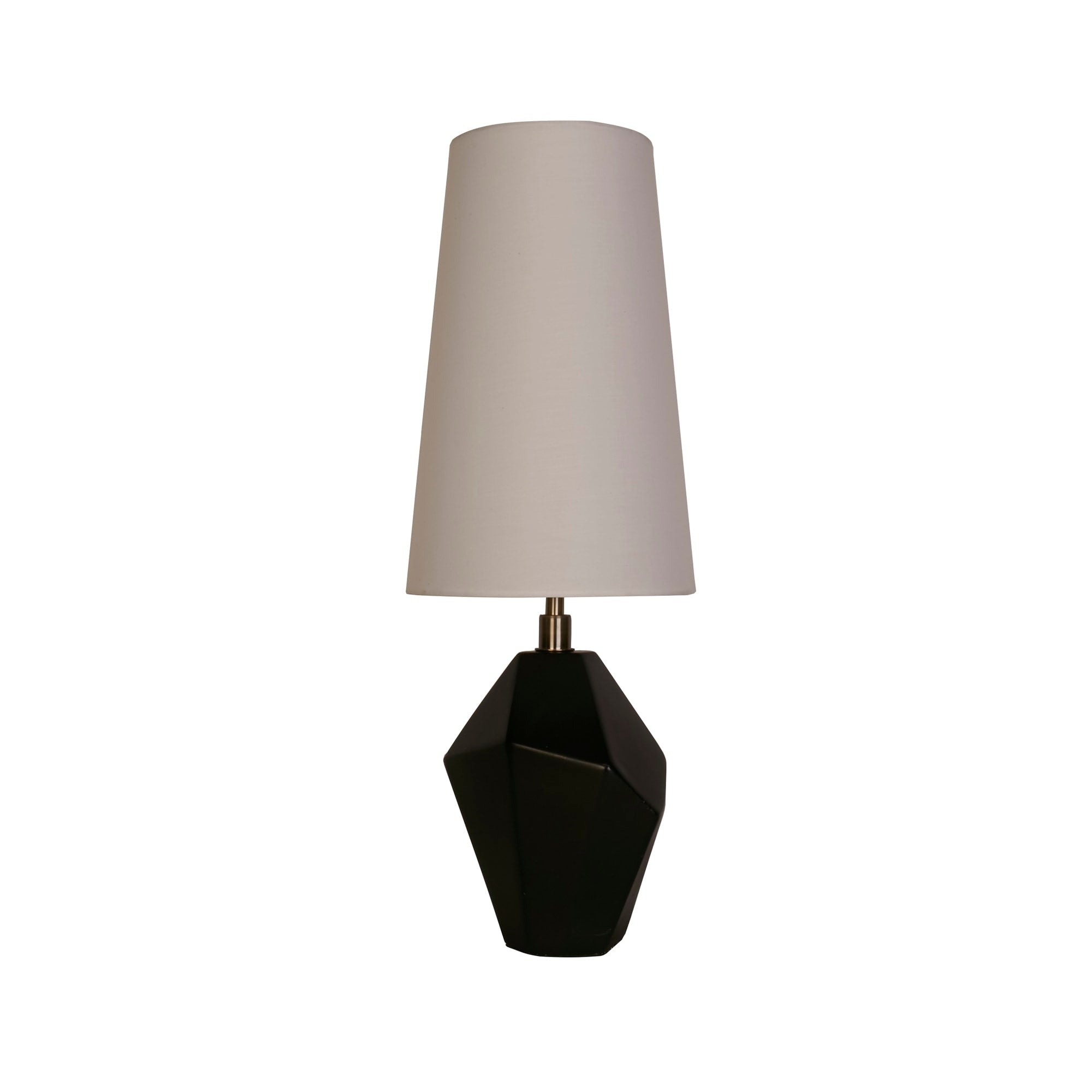 Apex 1Lt Table Lamp, Antique Brass Metal Black Resin, White