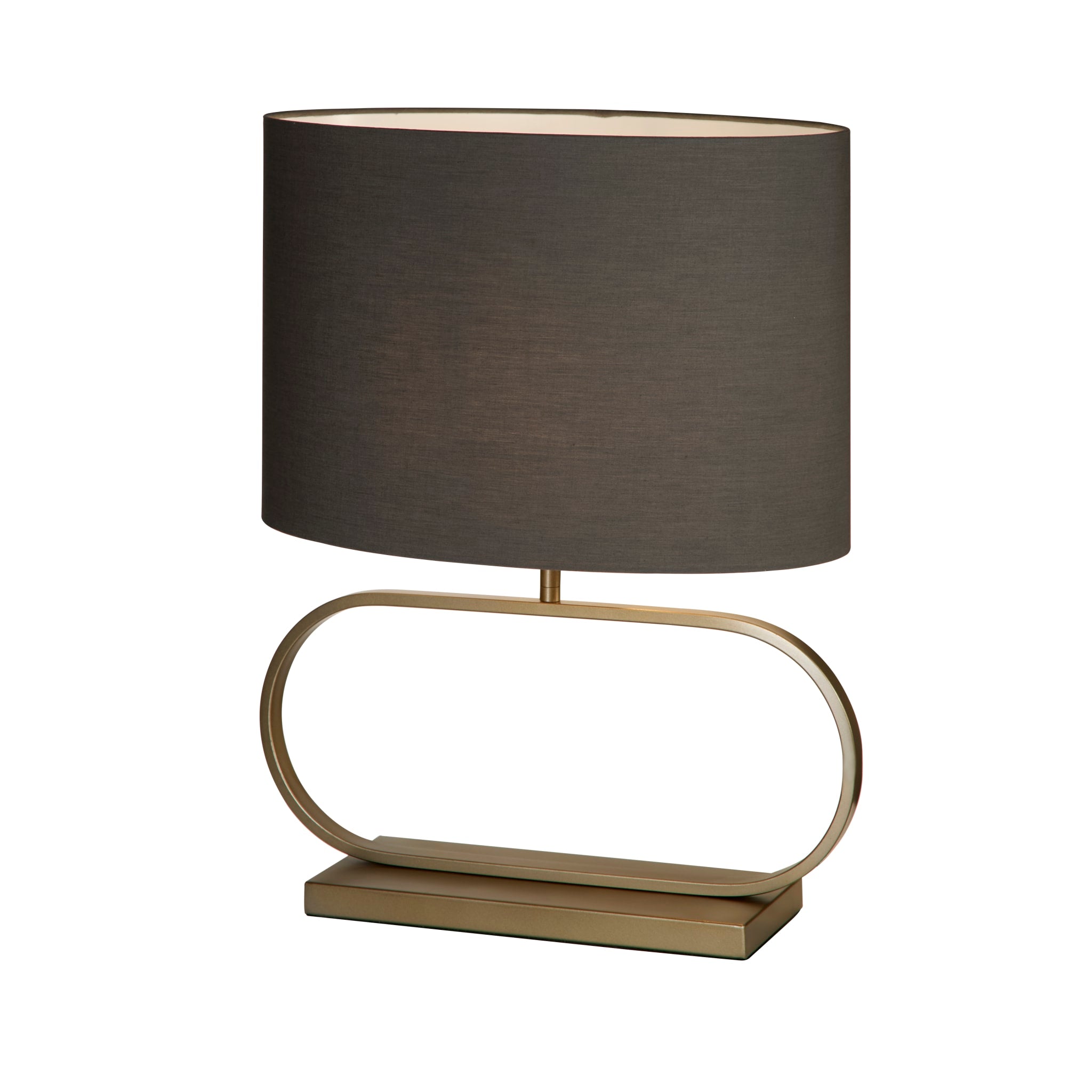 Sleek Table Lamp - Bronze Metal with Grey shade