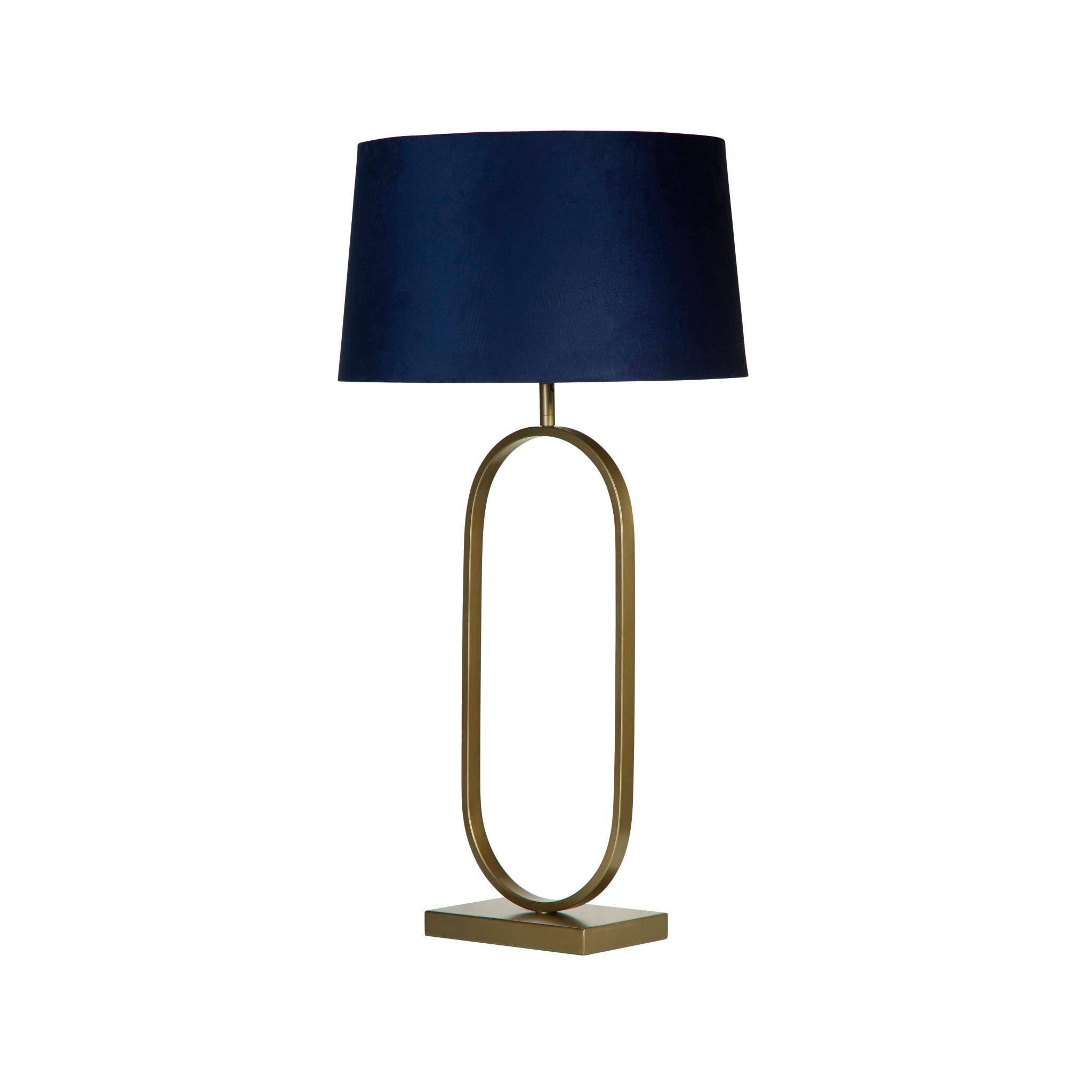 Modish Table Lamp - Bronze Metal with Navy Shade