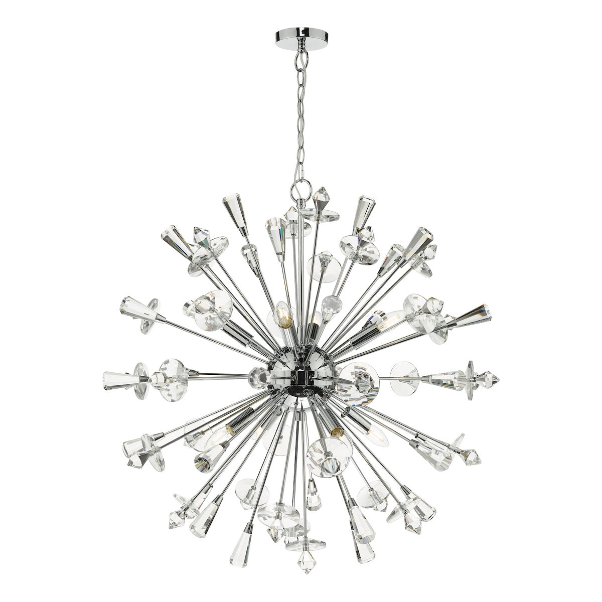 EXODUS 8LT PENDANT POLISHED CHROME CLEAR CRYSTAL