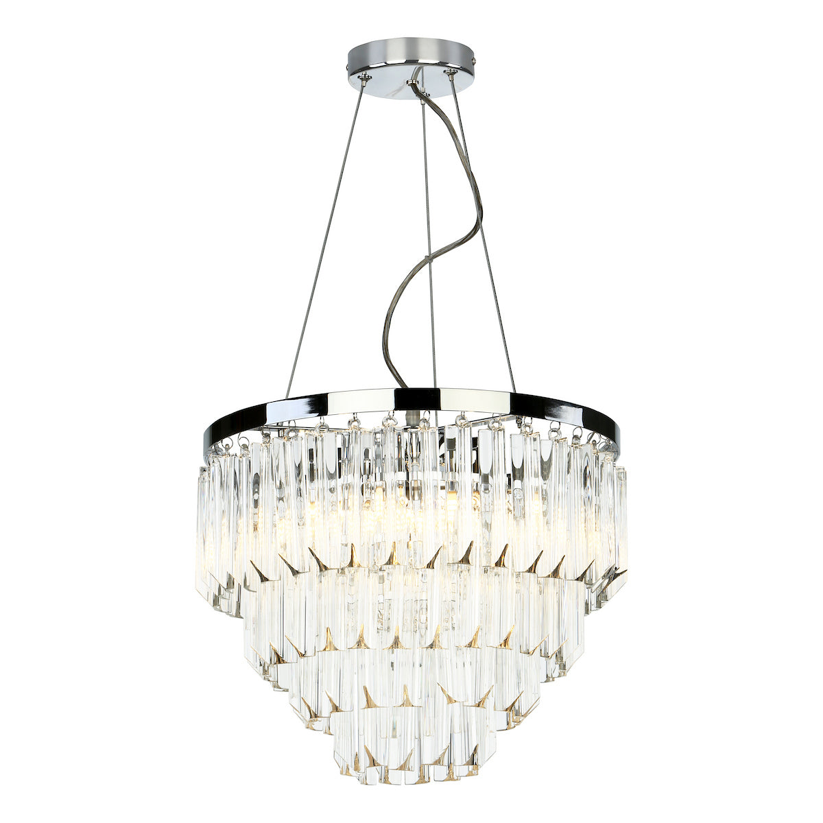 FAME 5LT PENDANT CLEAR GLASS POL NIC