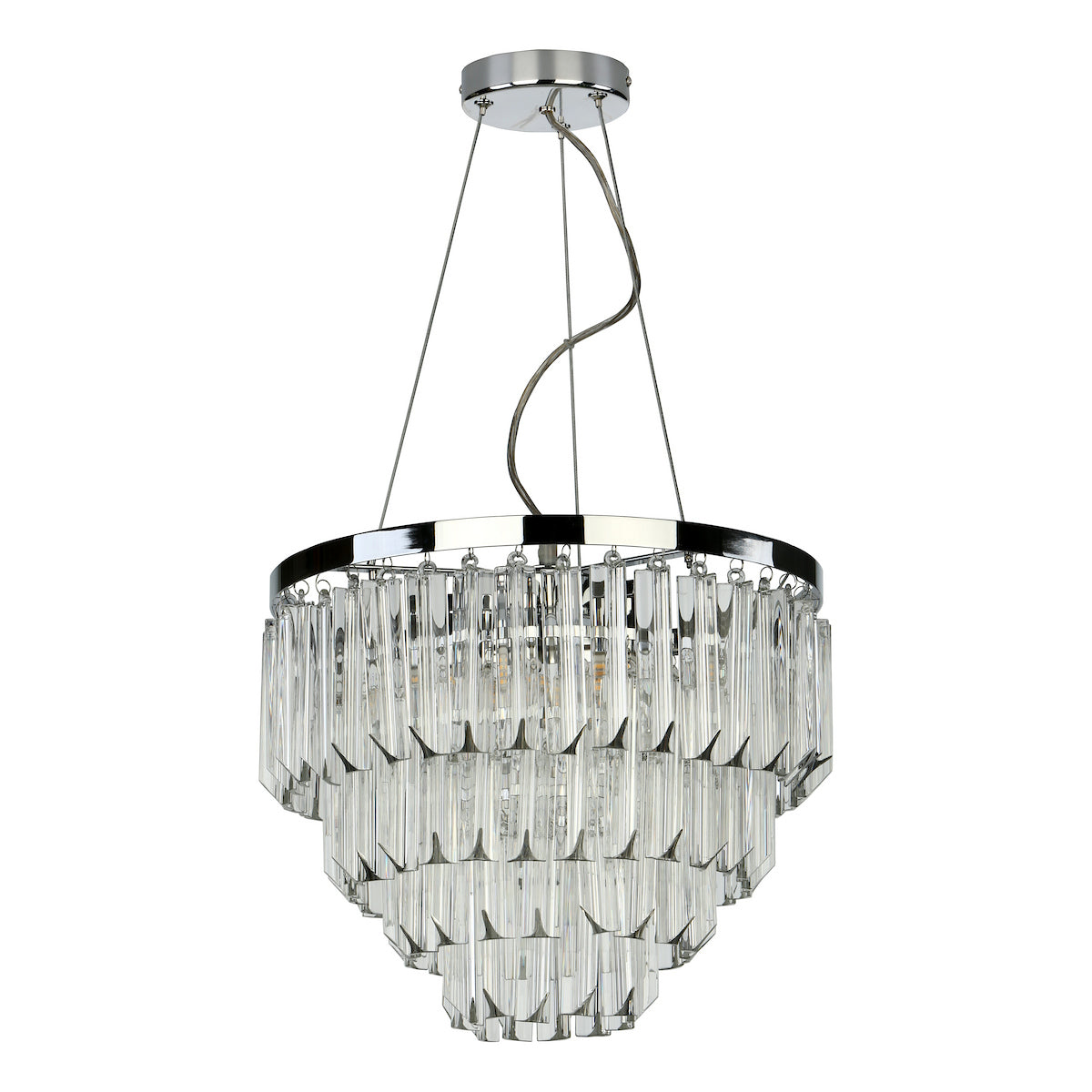 FAME 5LT PENDANT CLEAR GLASS POL NIC