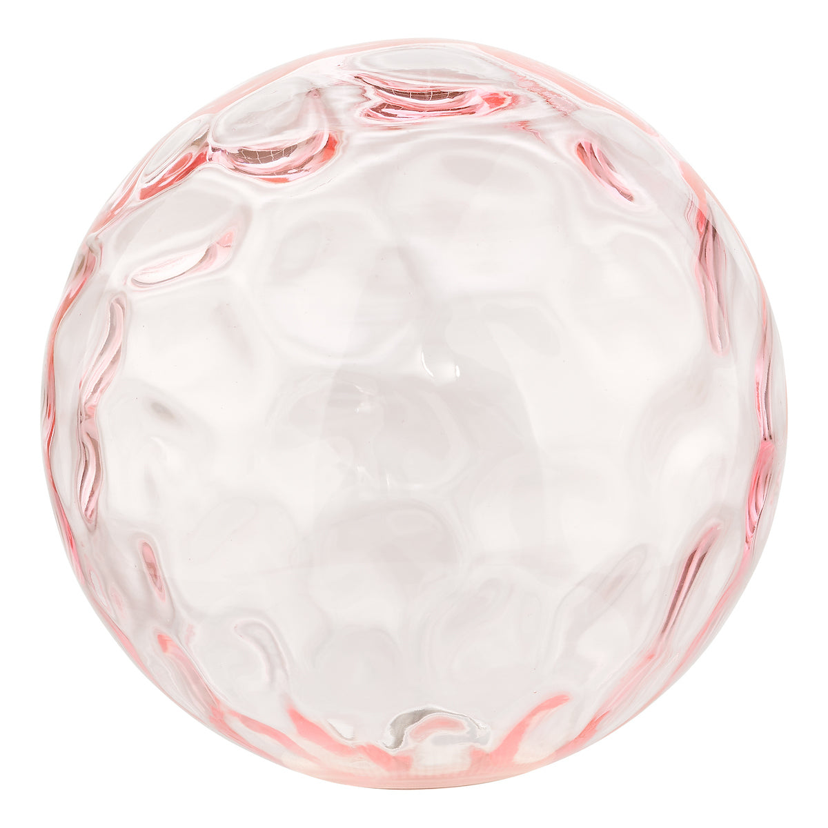 ACCESSORIES MIX & MATCH GLASS PINK DIMPLE 150MM
