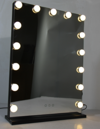 HOLLYWOOD PORTRAIT MIRROR CCT Black