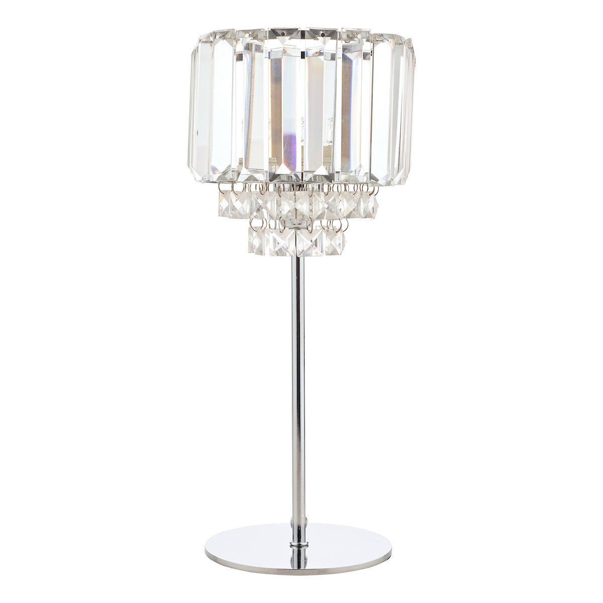 Laura Ashley Vienna Table Lamp Crystal & Polished Chrome