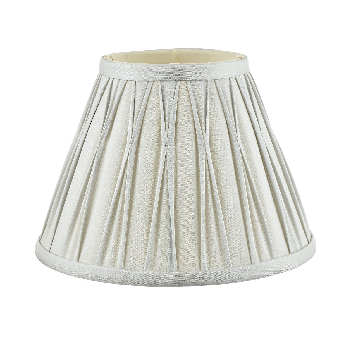 Laura Ashley Fenn Silk Empire Drum Shade Silver 20cm/8 inch