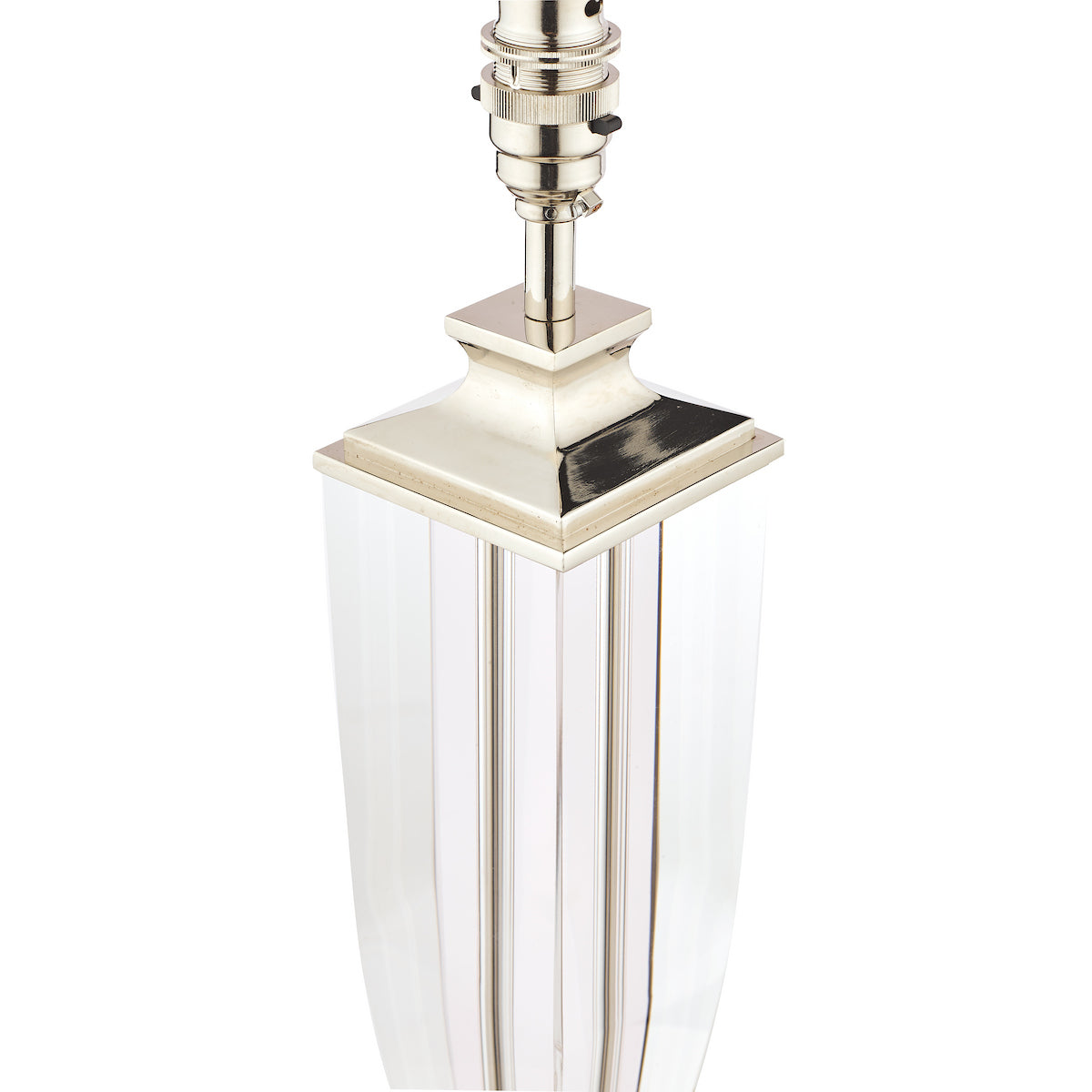 Laura Ashley Carson Large Table Lamp Polished Nickel & Crystal Base Only