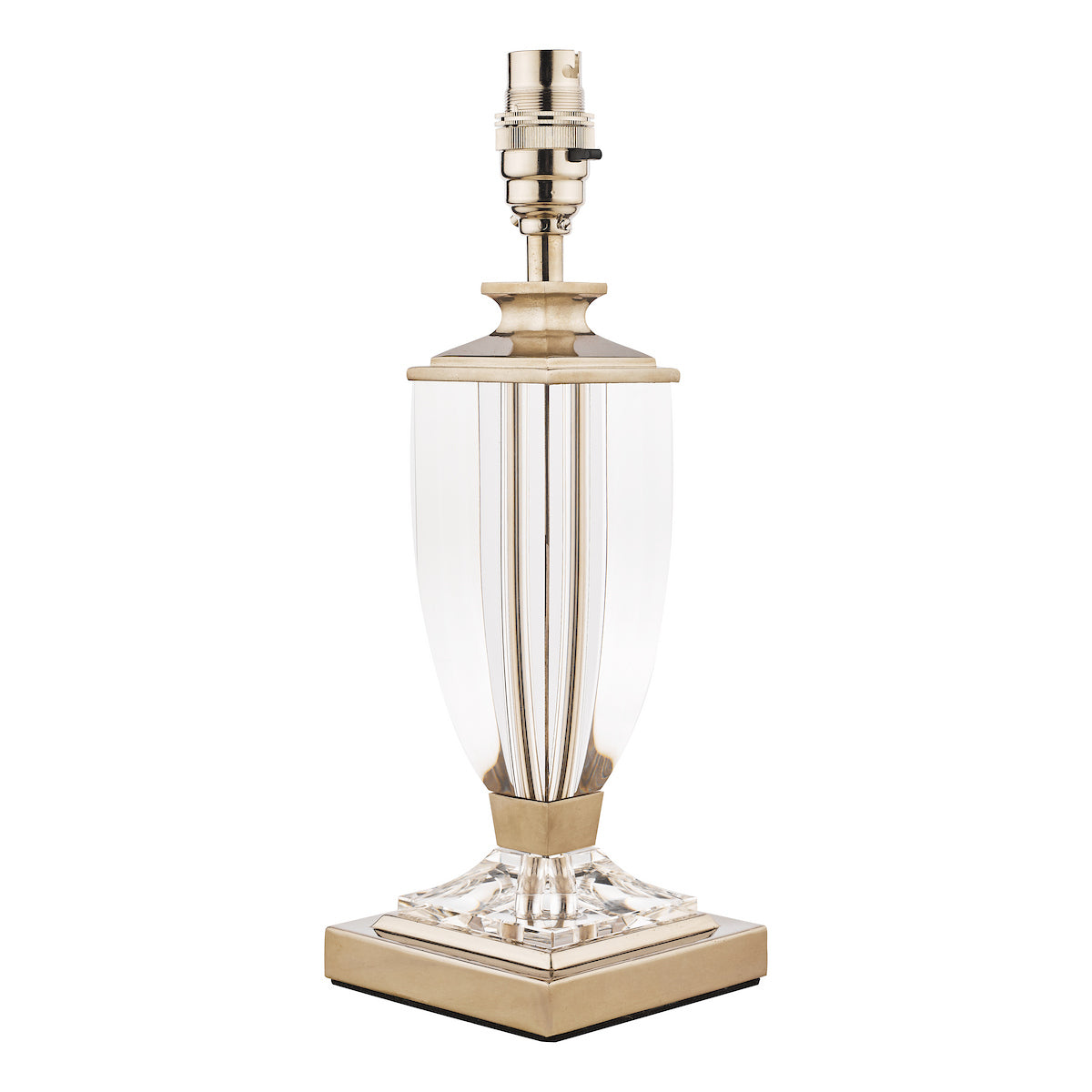 Laura Ashley Carson Small Table Lamp Polished Nickel & Crystal Base Only