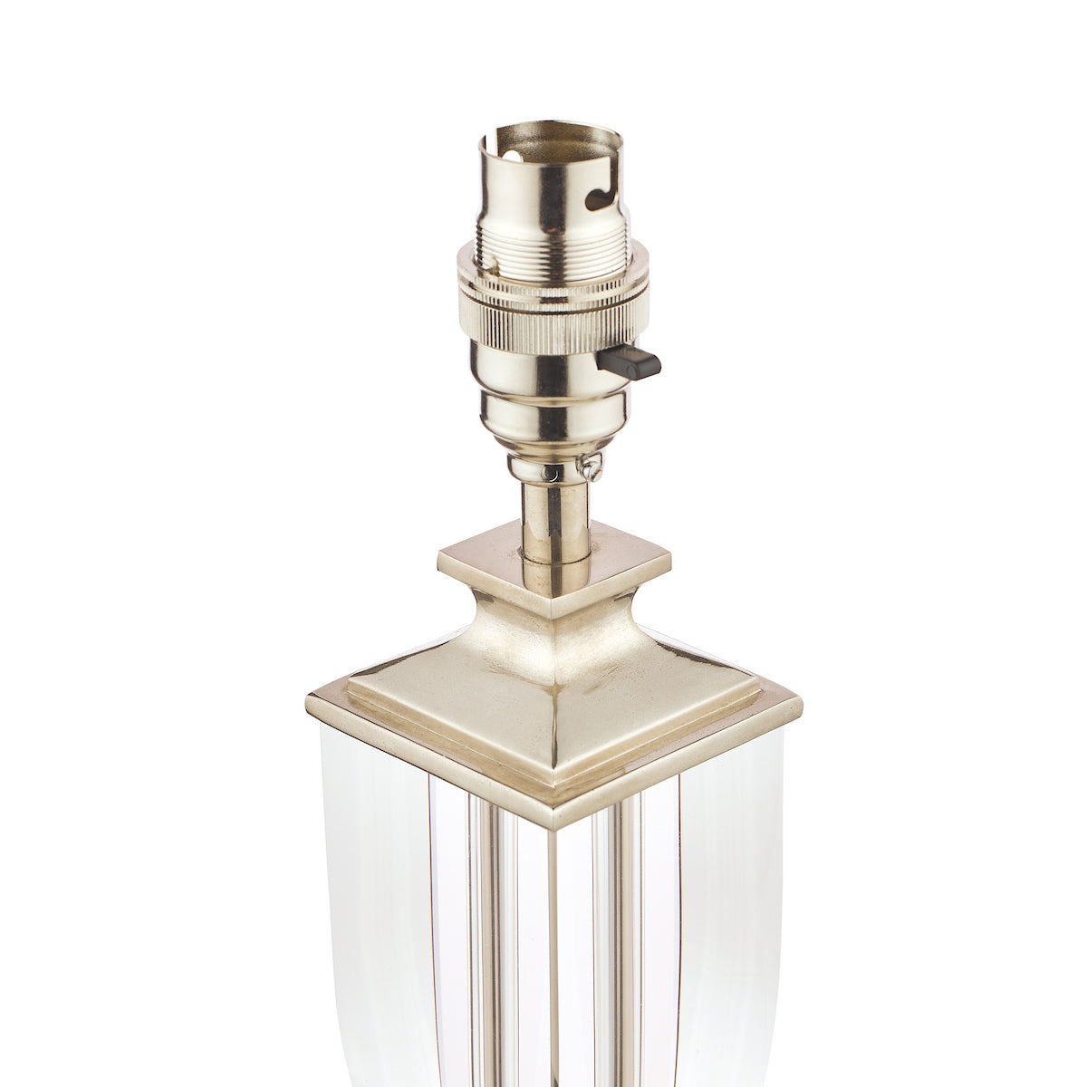 Laura Ashley Carson Small Table Lamp Polished Nickel & Crystal Base Only