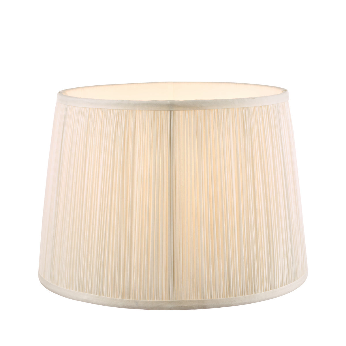 Laura Ashley Hemsley Pleated Silk Empire Drum Shade Cream 20cm/8 inch