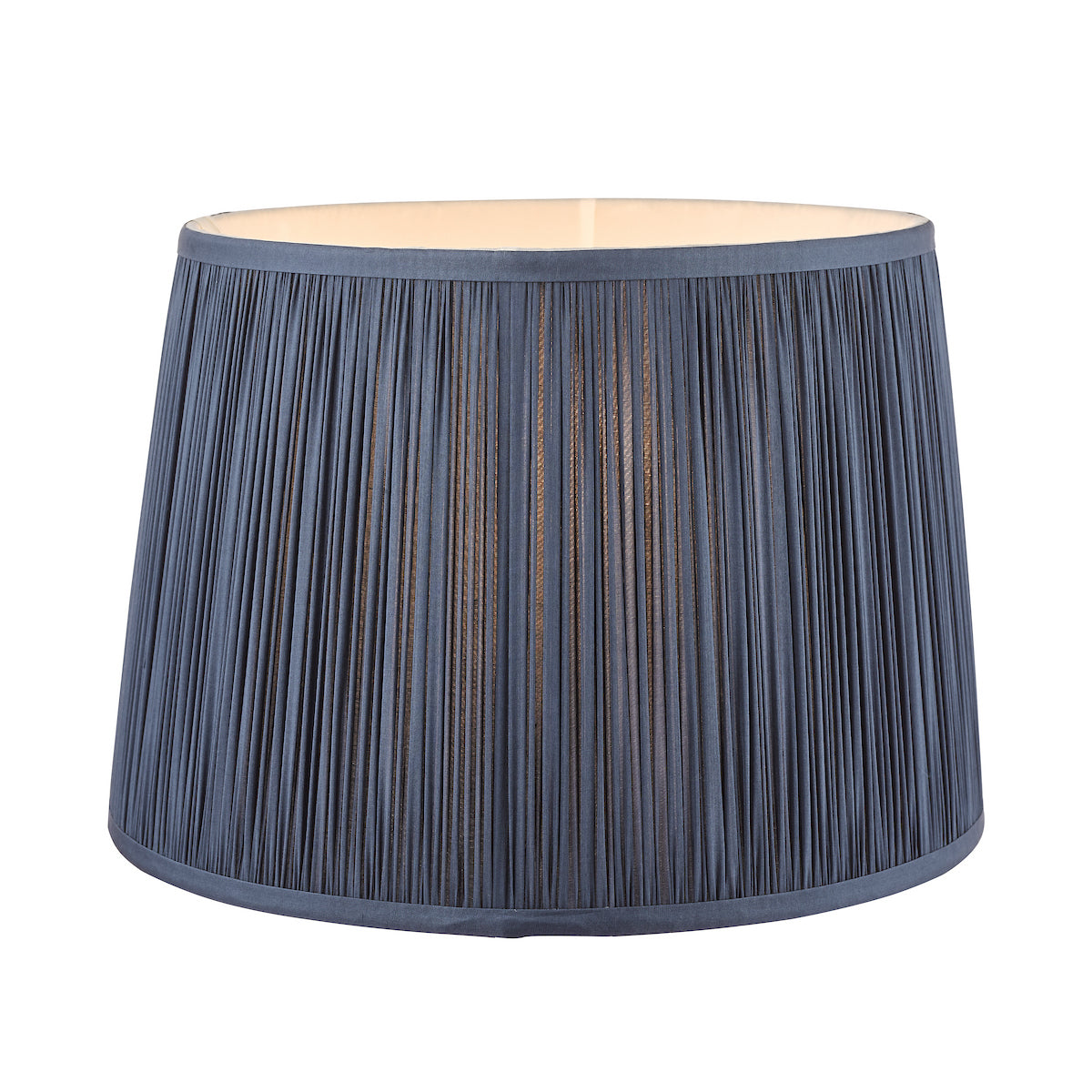 Laura Ashley Hemsley Pleated Silk Empire Drum Shade Midnight Blue 20cm/8 inch