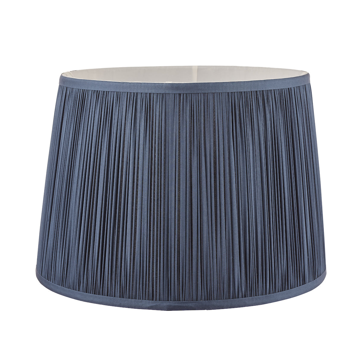 Laura Ashley Hemsley Pleated Silk Empire Drum Shade Midnight Blue 20cm/8 inch