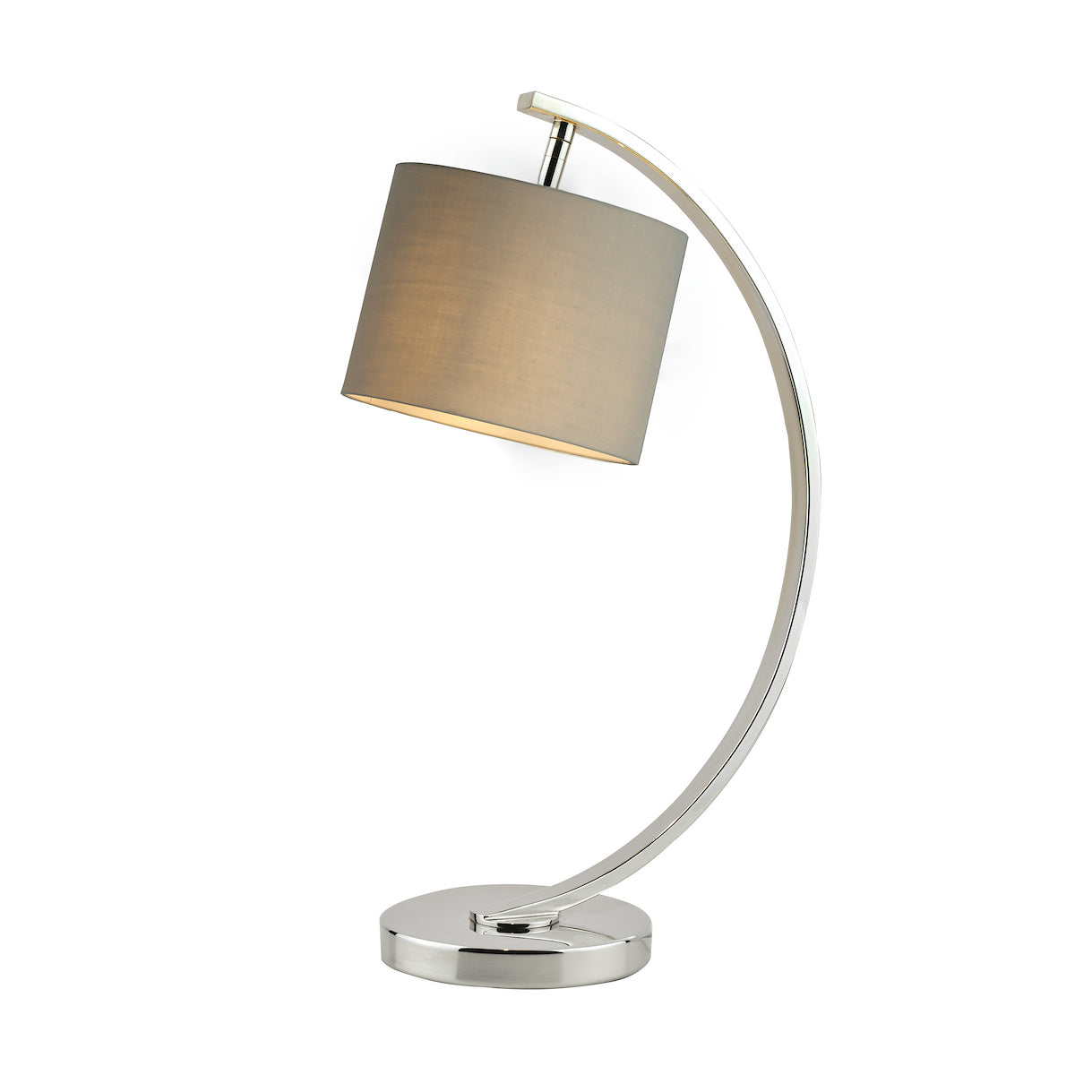 Laura Ashley Noah Table Lamp Brushed Chrome with White Shade
