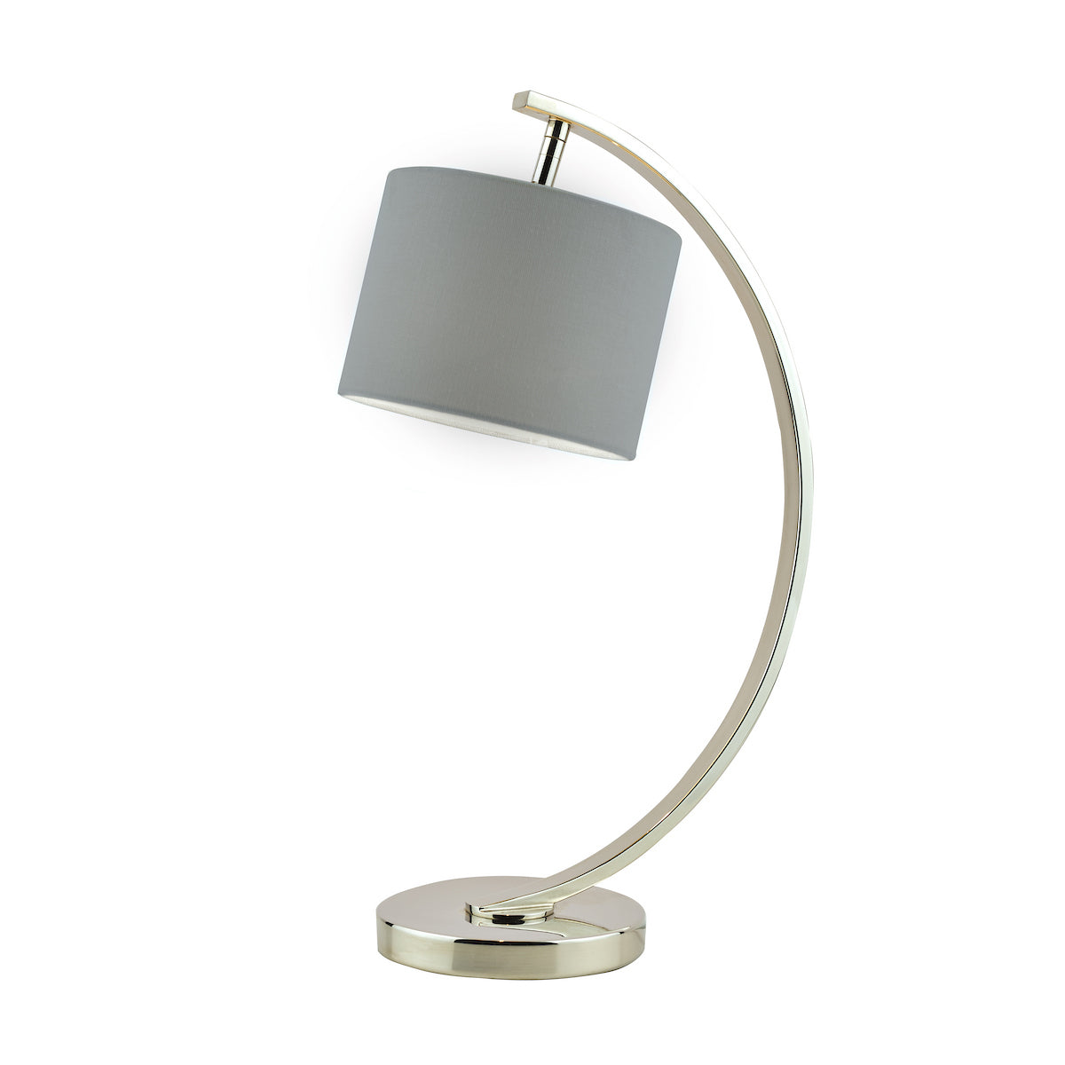 Laura Ashley Noah Table Lamp Brushed Chrome with White Shade