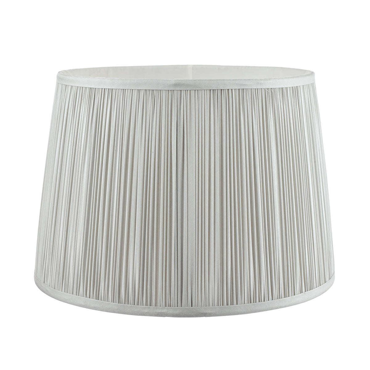 Laura Ashley Hemsley Pleated Silk Empire Drum Shade Silver 25cm/10 inch