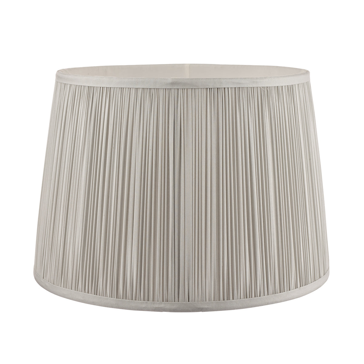 Laura Ashley Hemsley Pleated Silk Empire Drum Shade Silver 30cm/12 inch