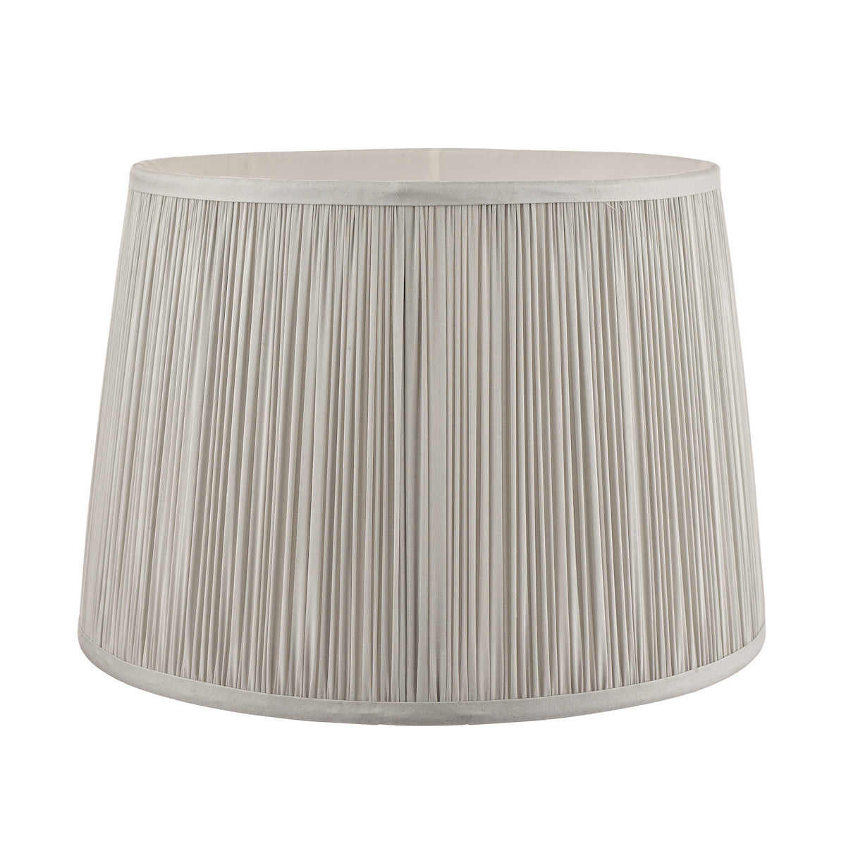 Laura Ashley Hemsley Pleated Silk Empire Drum Shade Silver 20cm/8 inch