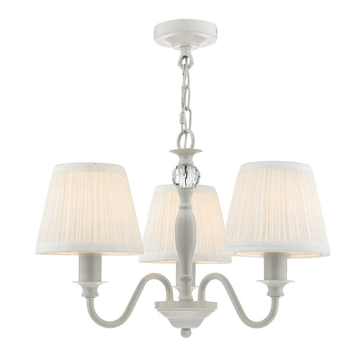 Laura Ashley Ellis 3lt Pendant Grey with Shades