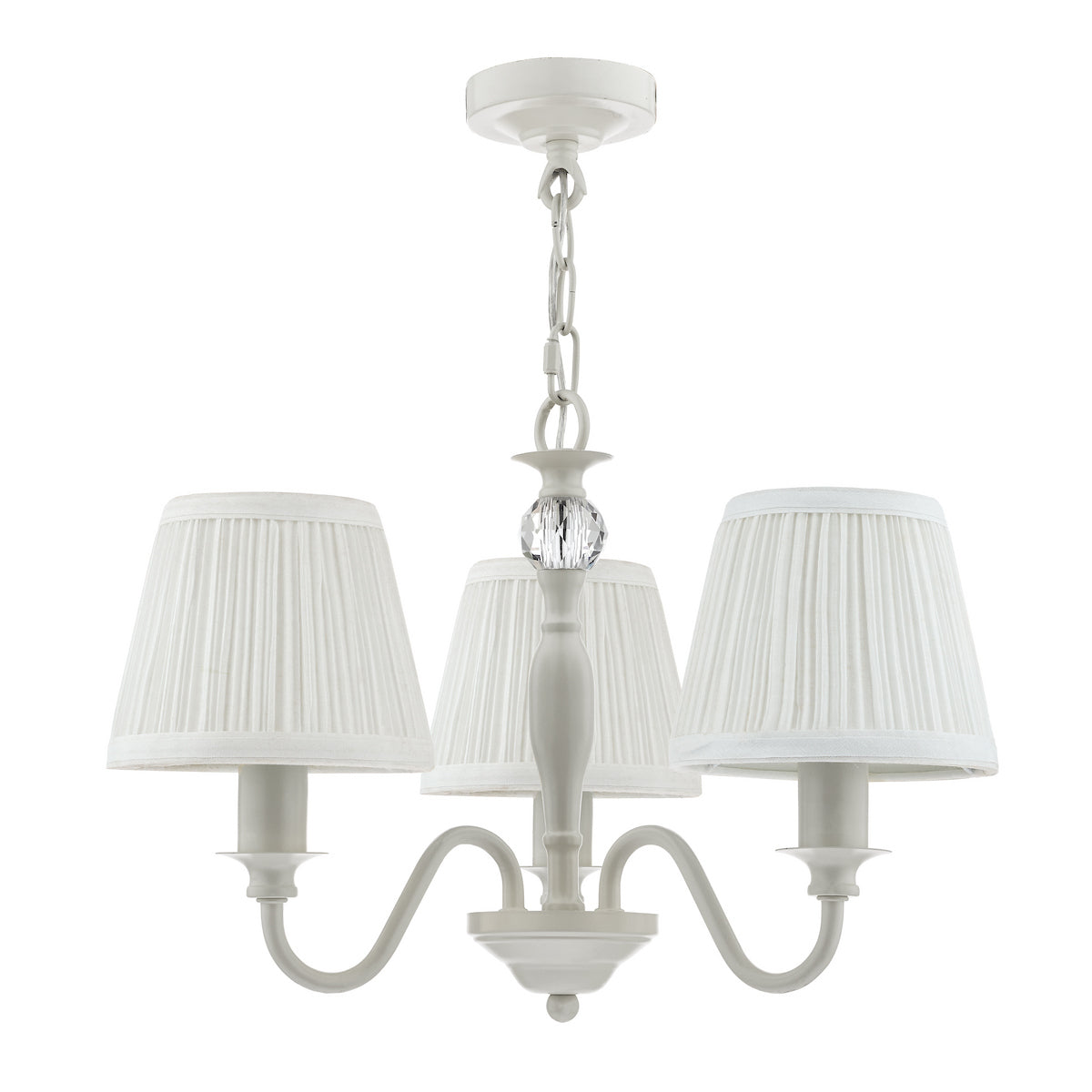 Laura Ashley Ellis 3lt Pendant Grey with Shades