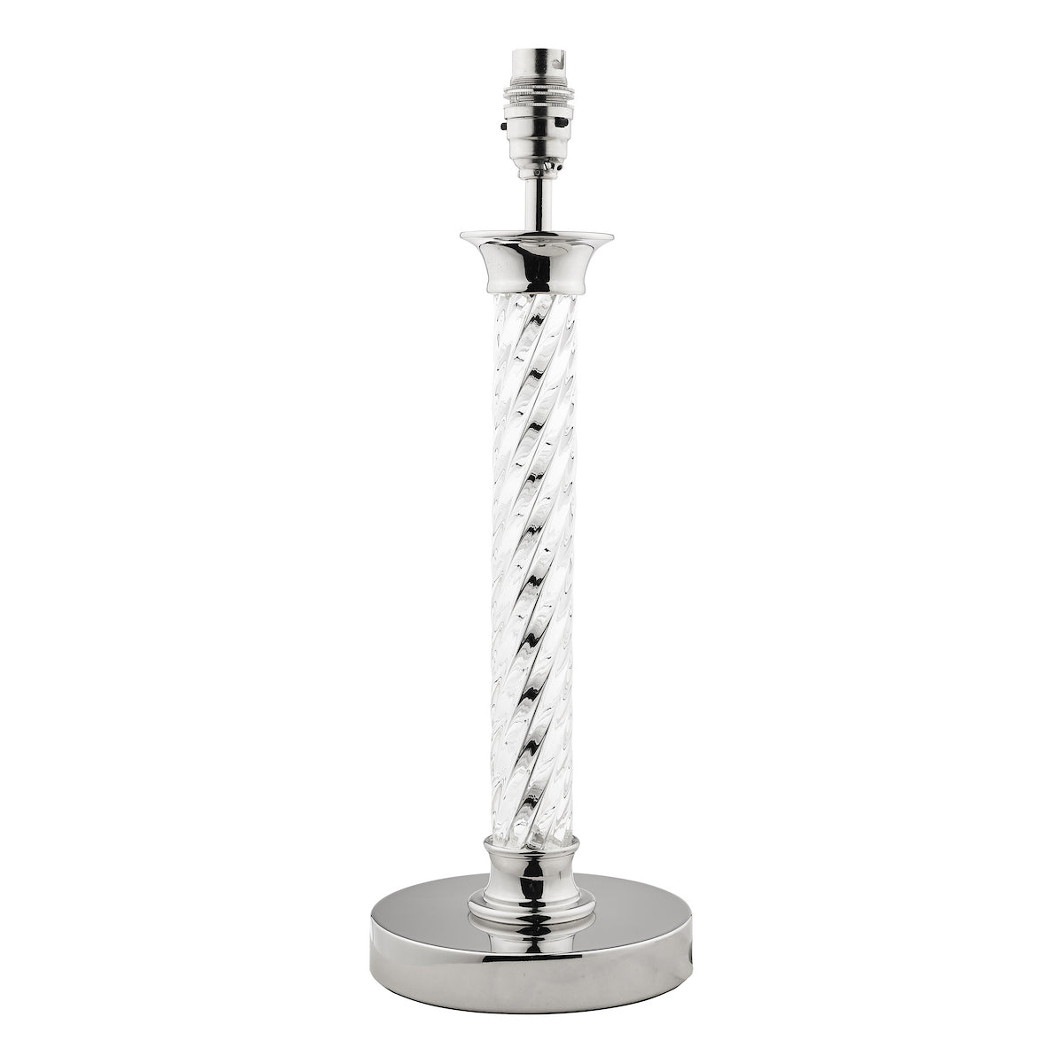 Laura Ashley Louis Table Lamp Twisted Glass Polished Nickel Base Only