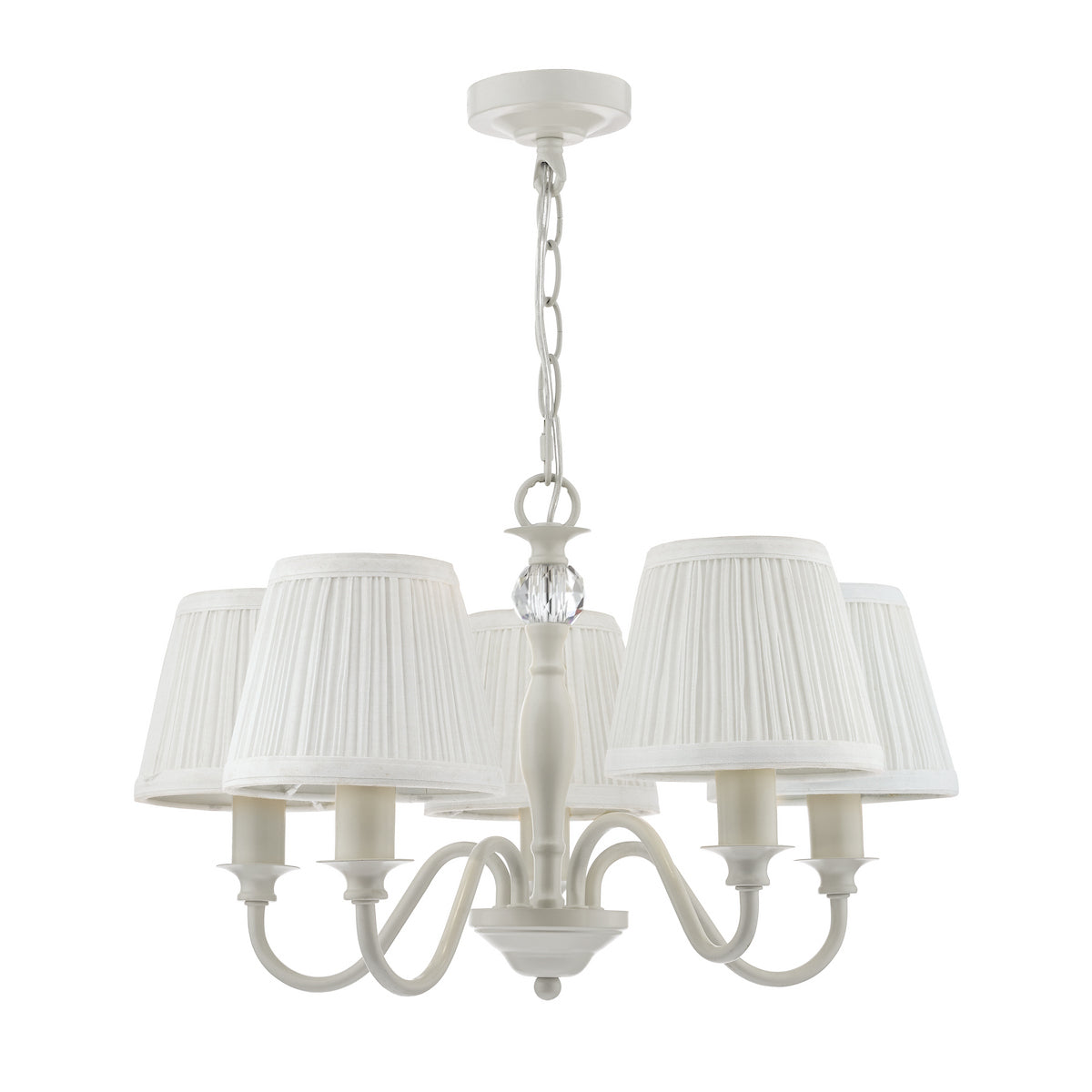 Laura Ashley Ellis 5lt Pendant Grey With Shades