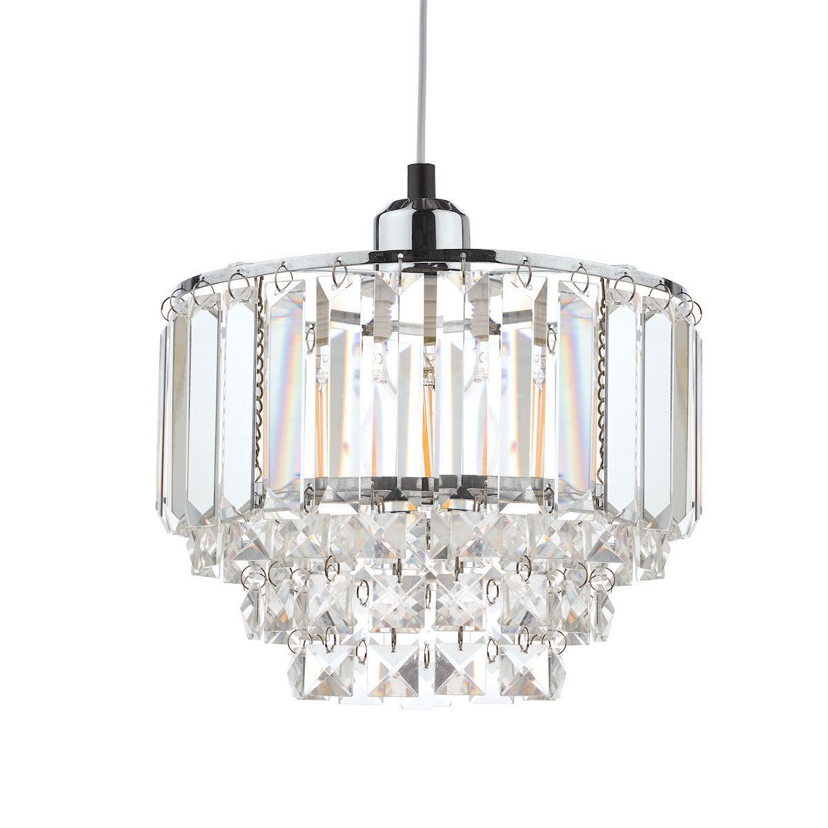 Laura Ashley Vienna Easy Fit Pendant Crystal & Polished Chrome