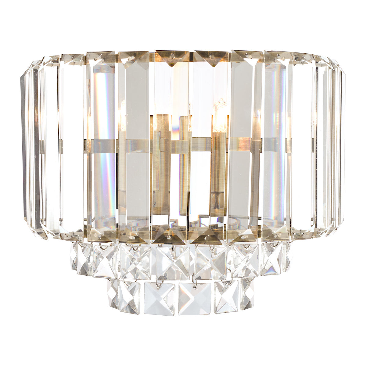 Laura Ashley Vienna Wall Light Antique Brass Crystal