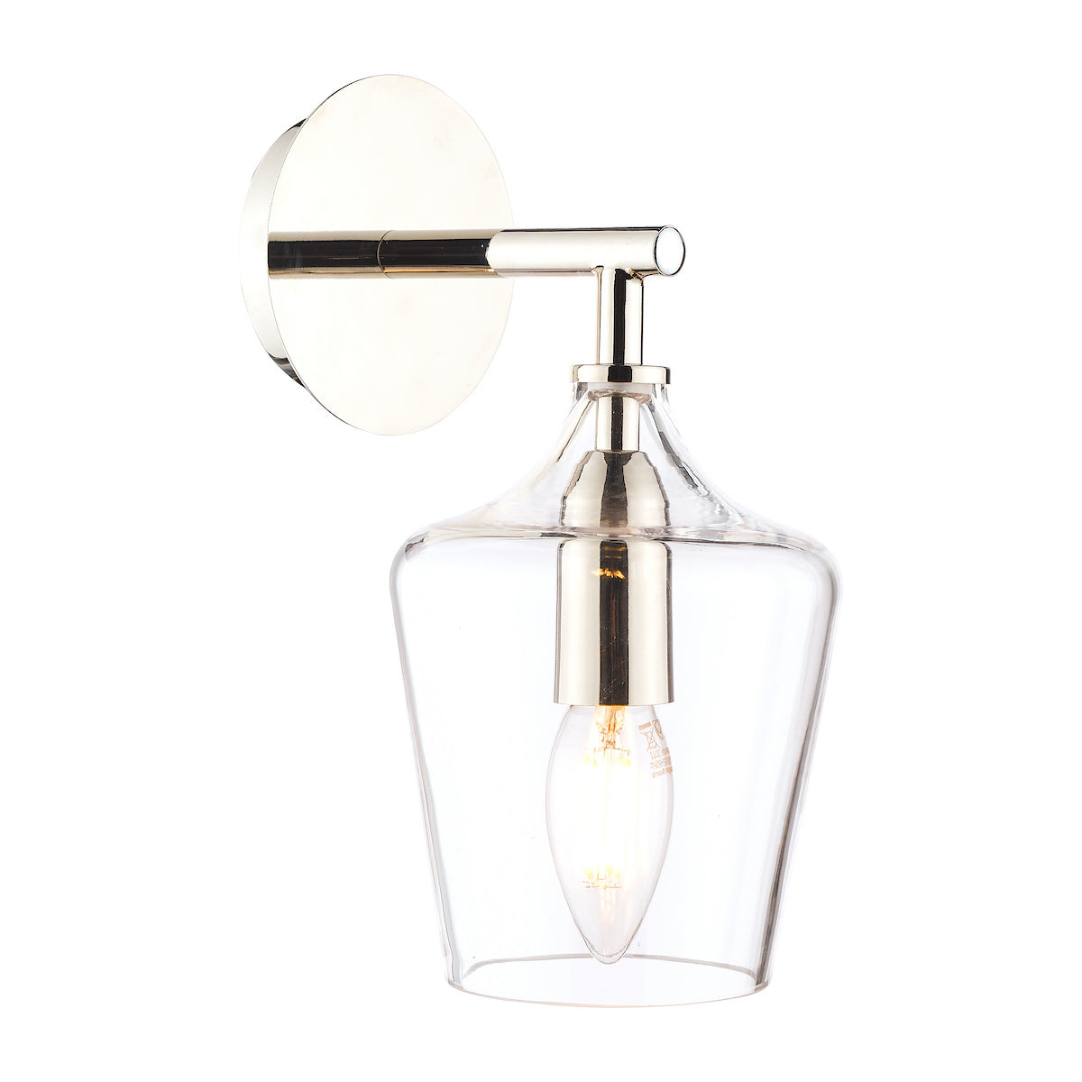 Laura Ashley Ockley Wall Light Polished Chrome & Glass