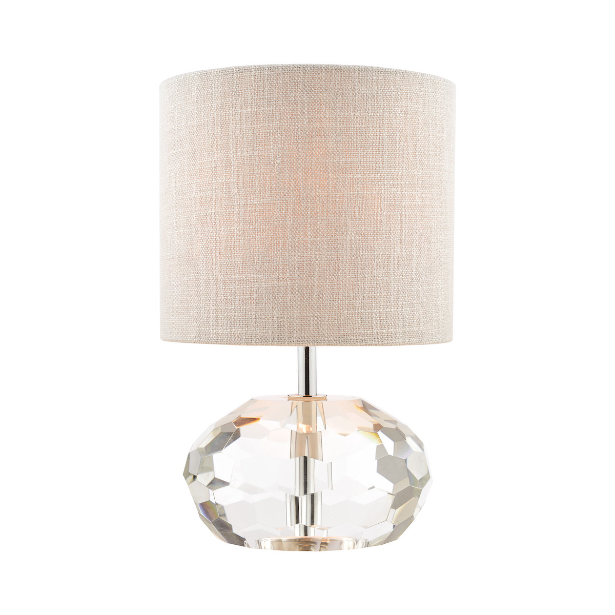 Laura Ashley Ivy Table Lamp Faceted Crystal Glass With Shade