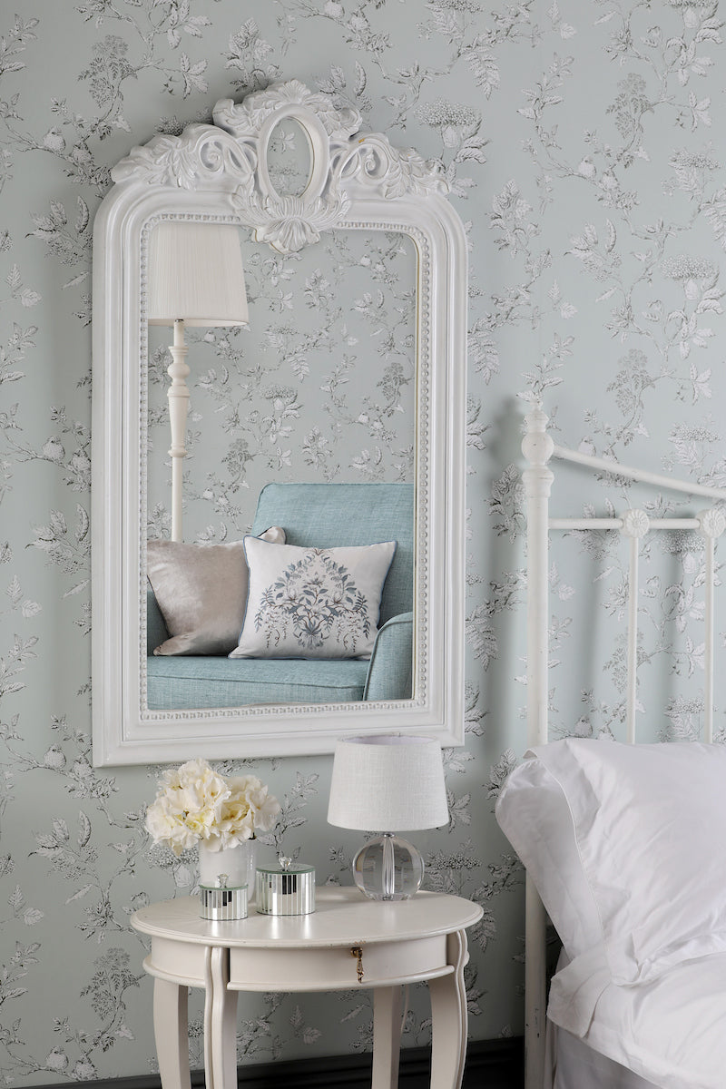 Rectangle Mirror Distressed Cream