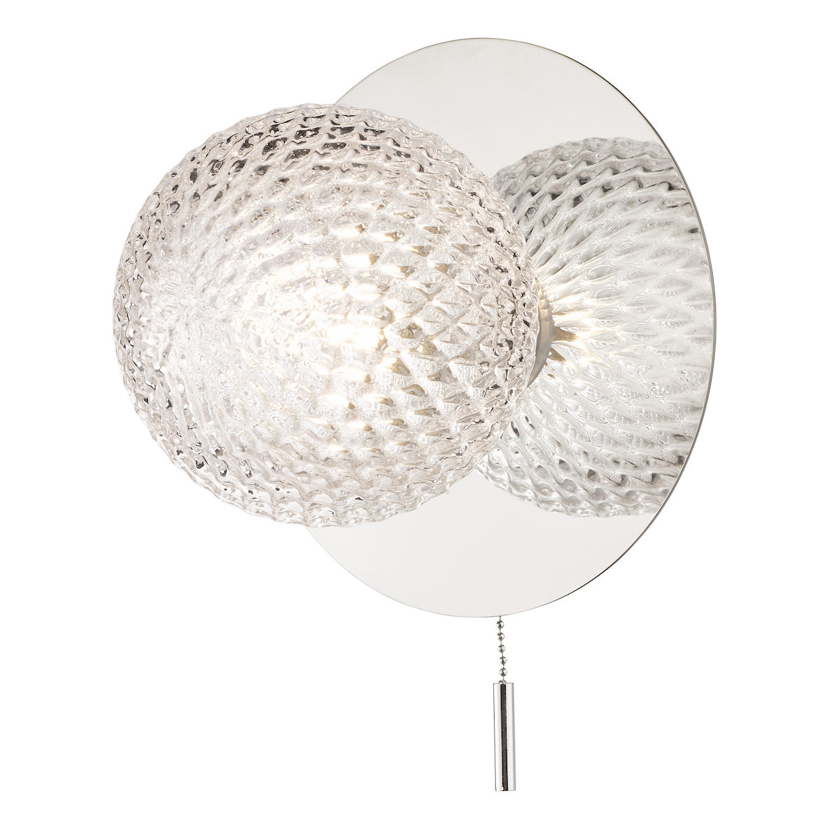 Laura Ashley Prague Bathroom Wall Light Glass Polished Chrome IP44
