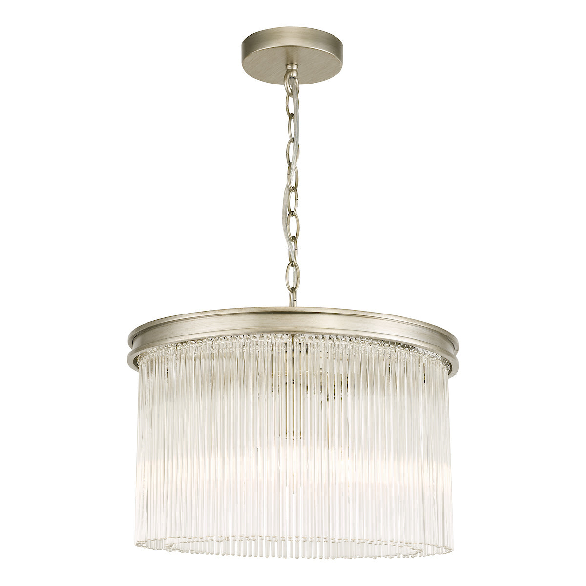 Laura Ashley Manon 3lt Pendant Champagne Clear Glass