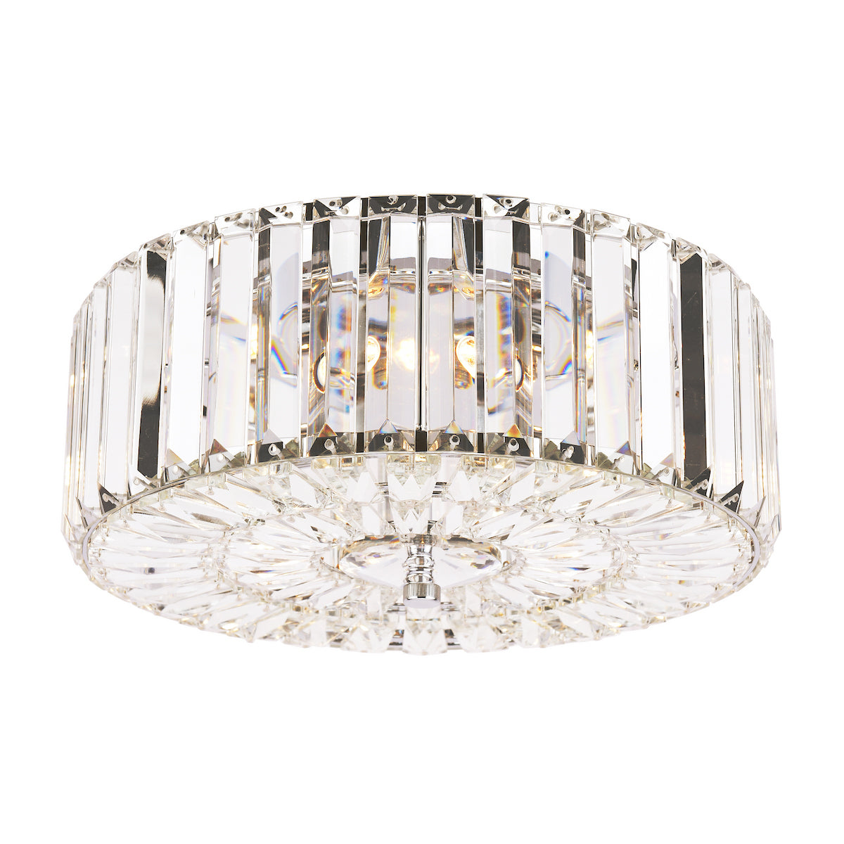 Laura Ashley Fernhurst 3 Light Flush Crystal & Polished Chrome