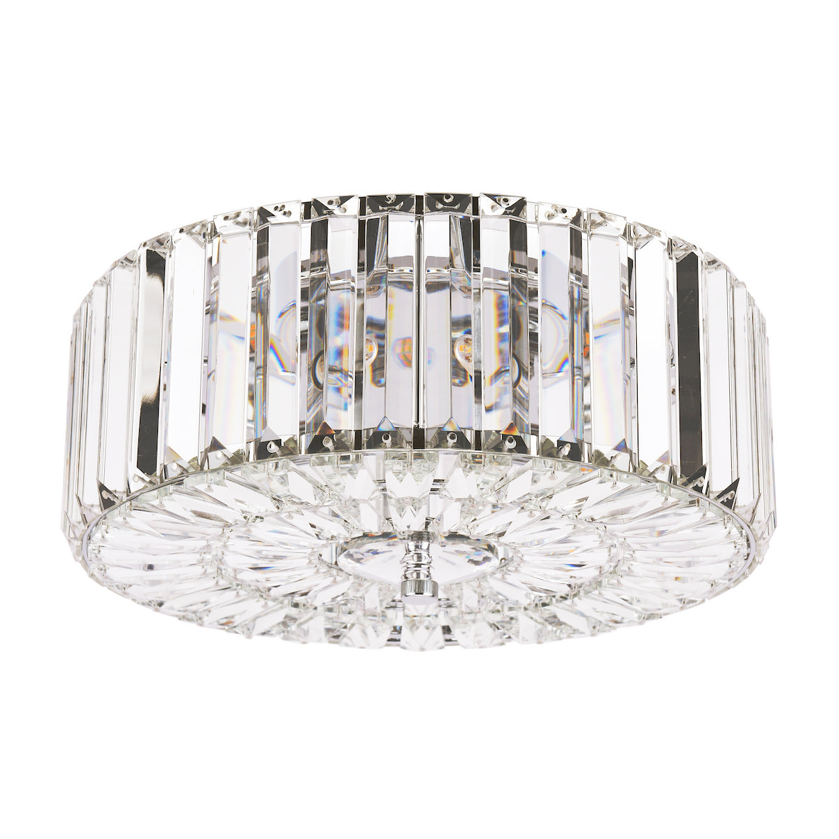 Laura Ashley Fernhurst 3 Light Flush Crystal & Polished Chrome