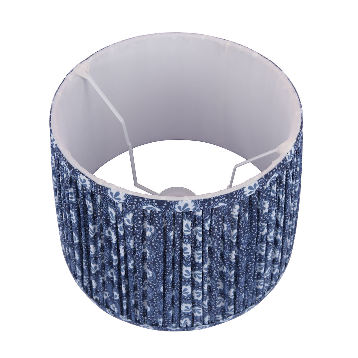 Laura Ashley Calcot Pleated Tapered Drum Shade Blue 30.5cm/12 Inch