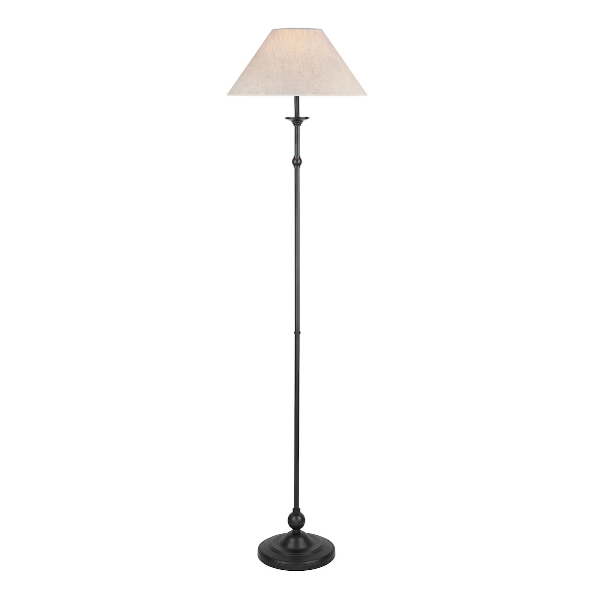Laura Ashley Ludchurch Floor Lamp Industrial Black With Shade