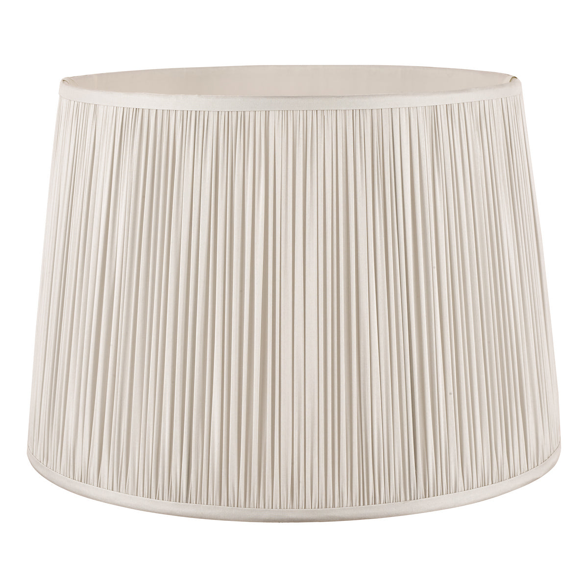 Laura Ashley Hemsley Pleated Silk Empire Drum Shade Silver 35cm/14 Inch