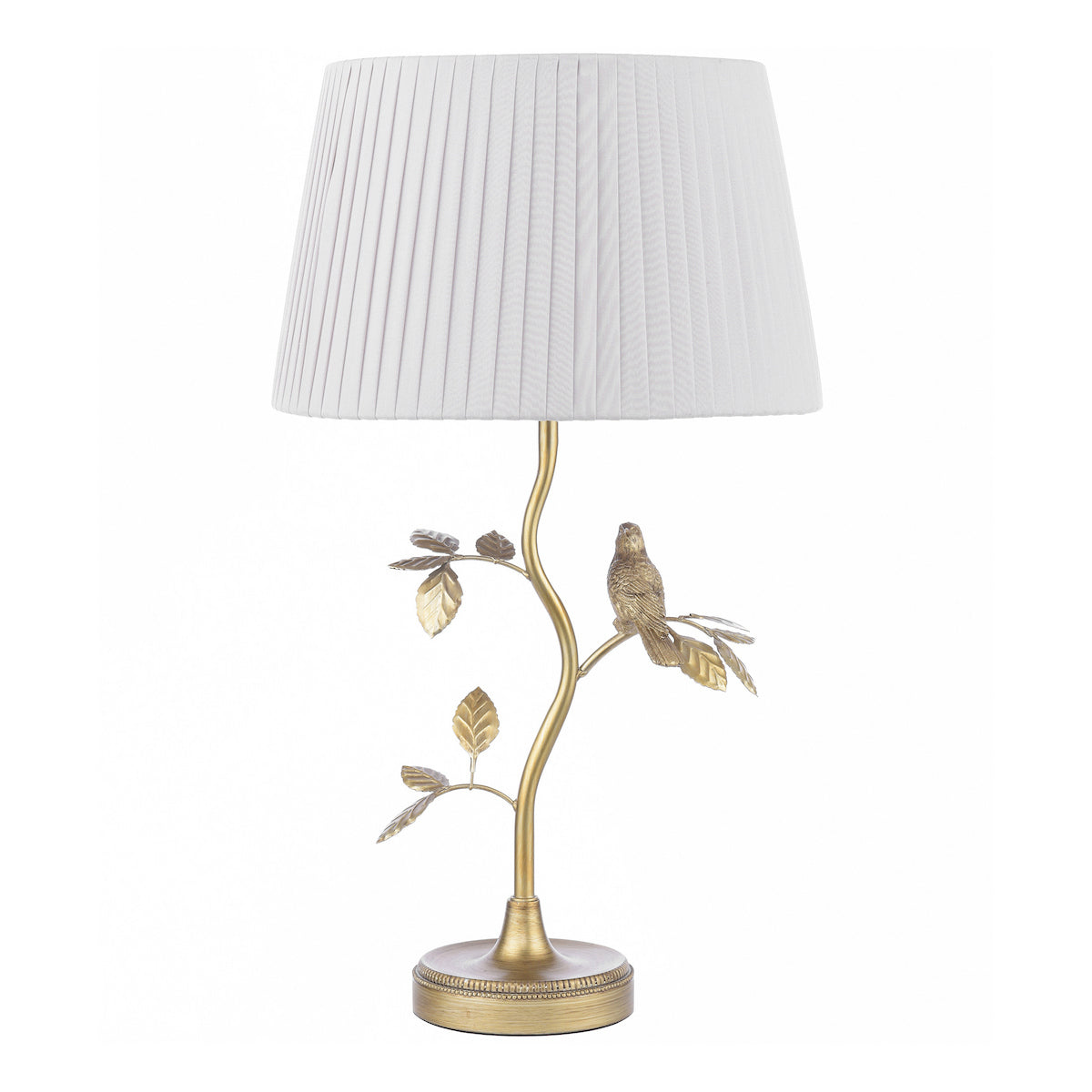 Laura Ashley Egelton Table Lamp Aged Brass and Taupe With Shade
