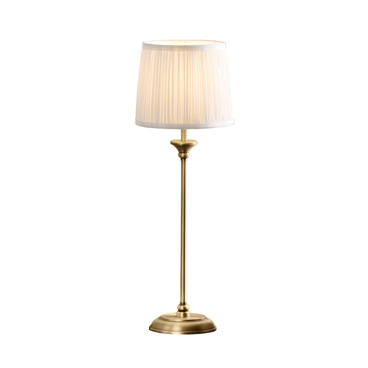 Laura Ashley Hemsley Table Lamp Antique Brass and Ivory With Shade