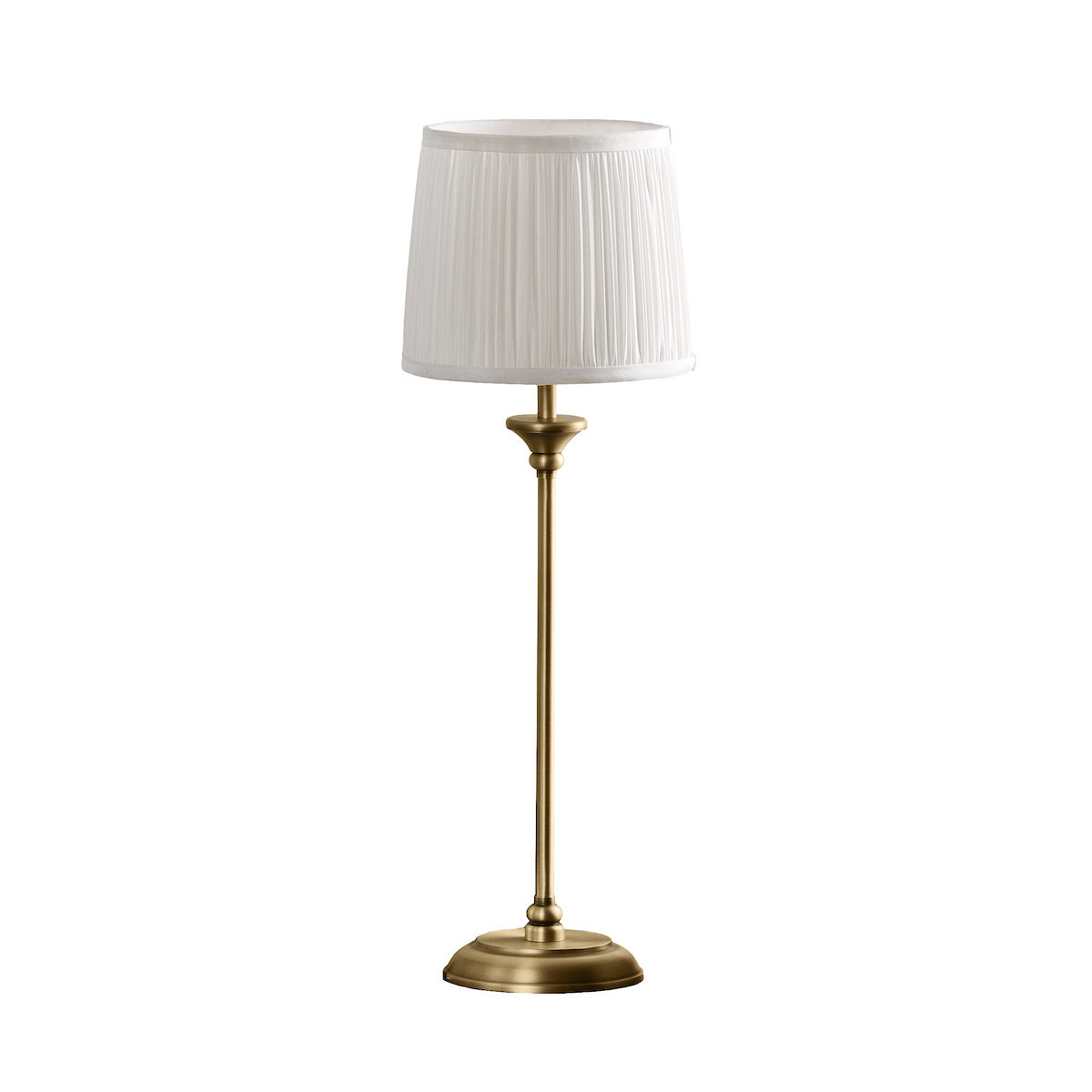 Laura Ashley Hemsley Table Lamp Antique Brass and Ivory With Shade