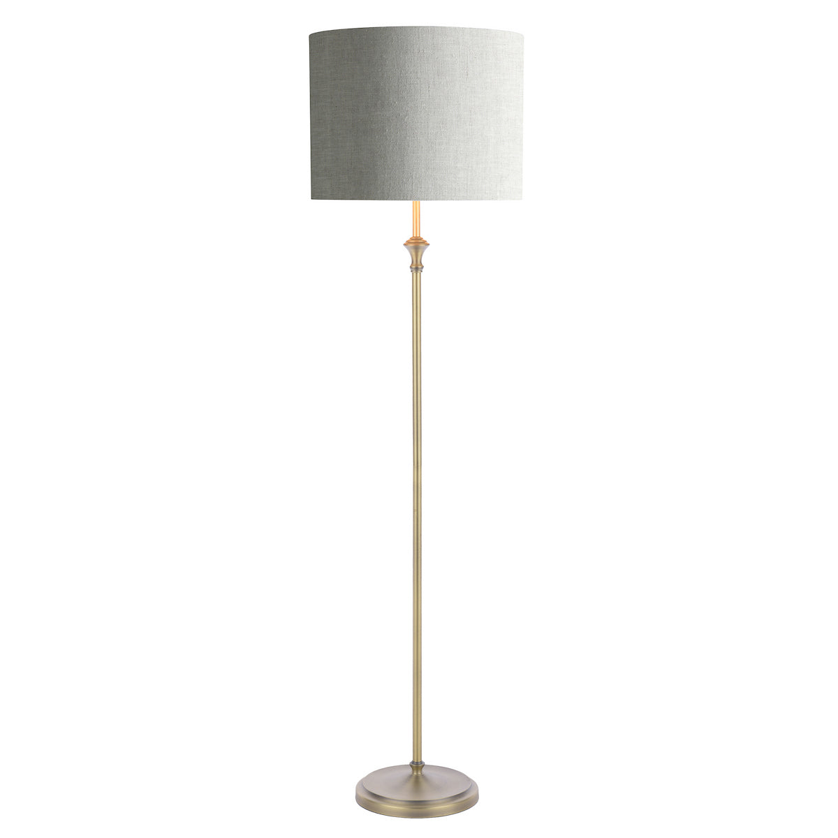 Laura Ashley Highgrove Floor Lamp Matt Antique Brass With Shade