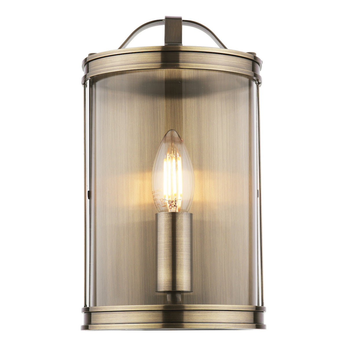Laura Ashley Harrington Wall Light Antique Brass and Glass