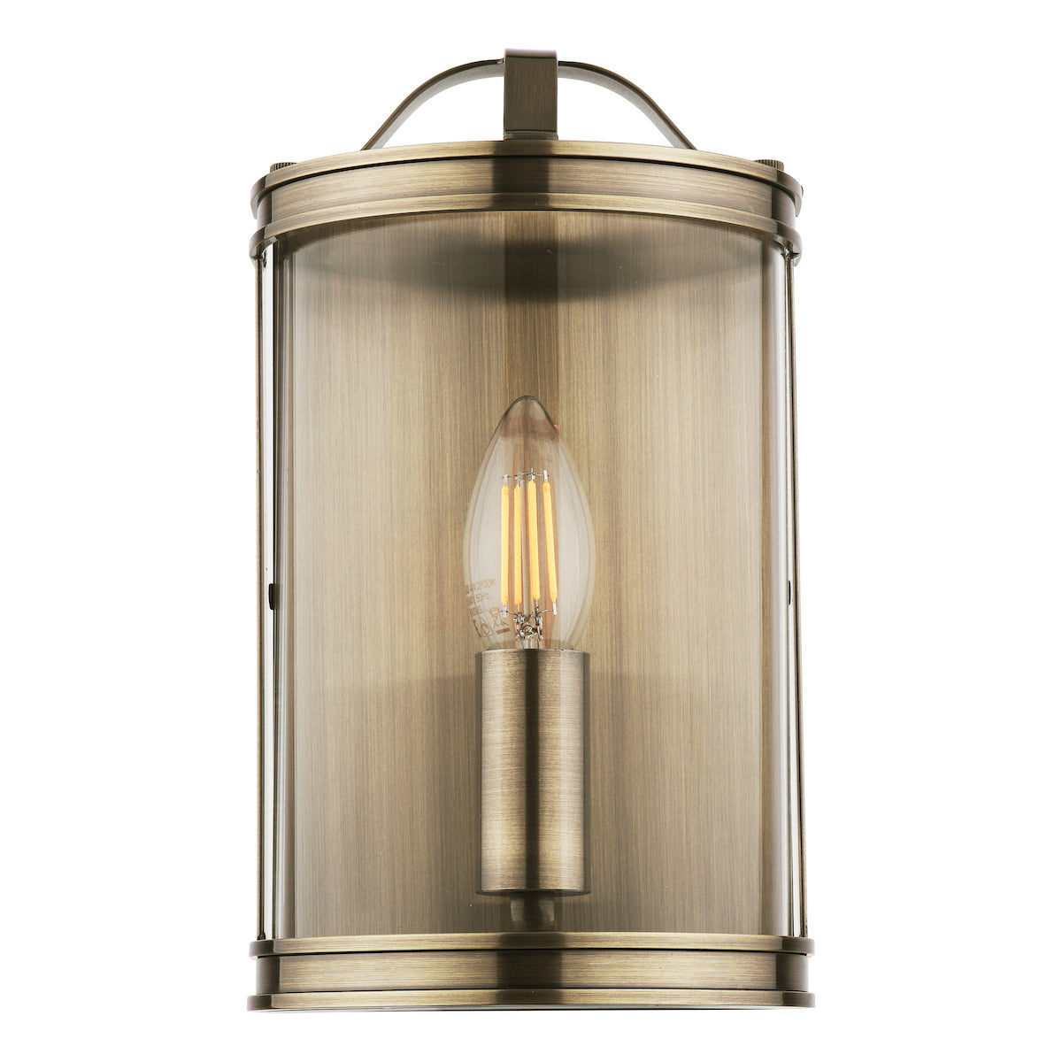 Laura Ashley Harrington Wall Light Antique Brass and Glass